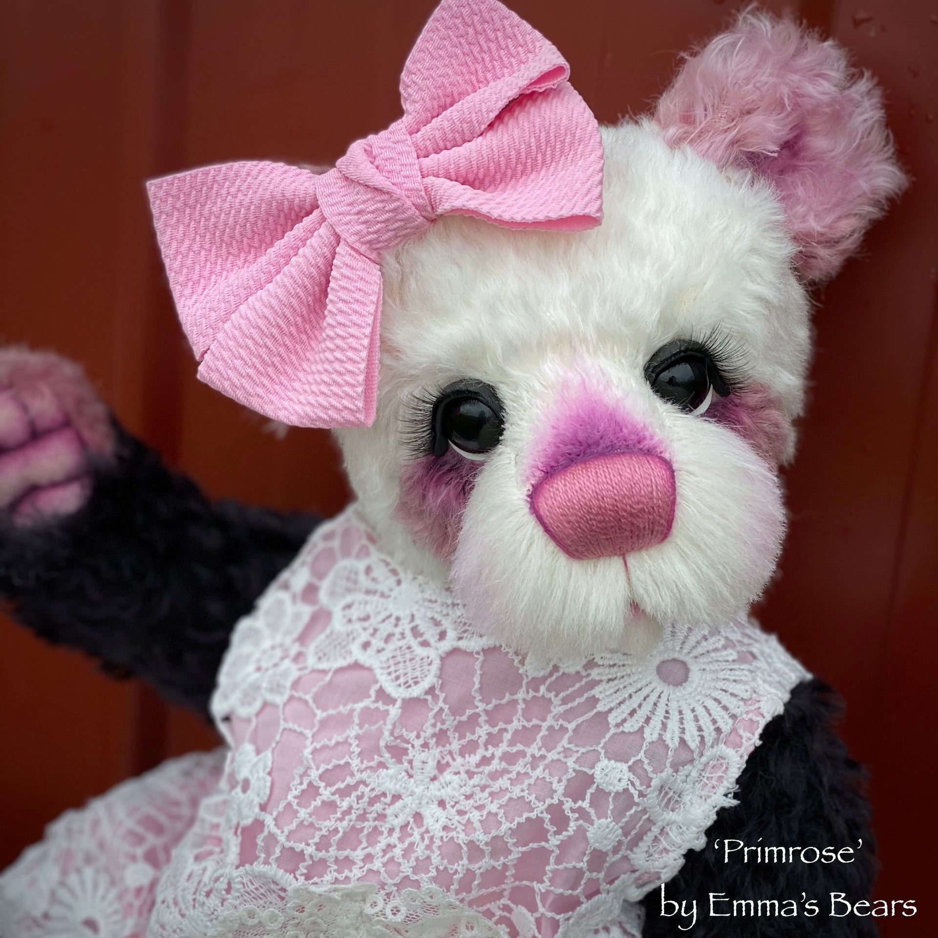 Primrose - 18" Hand-dyed mohair Artist Baby Bear by Emma's Bears - OOAK