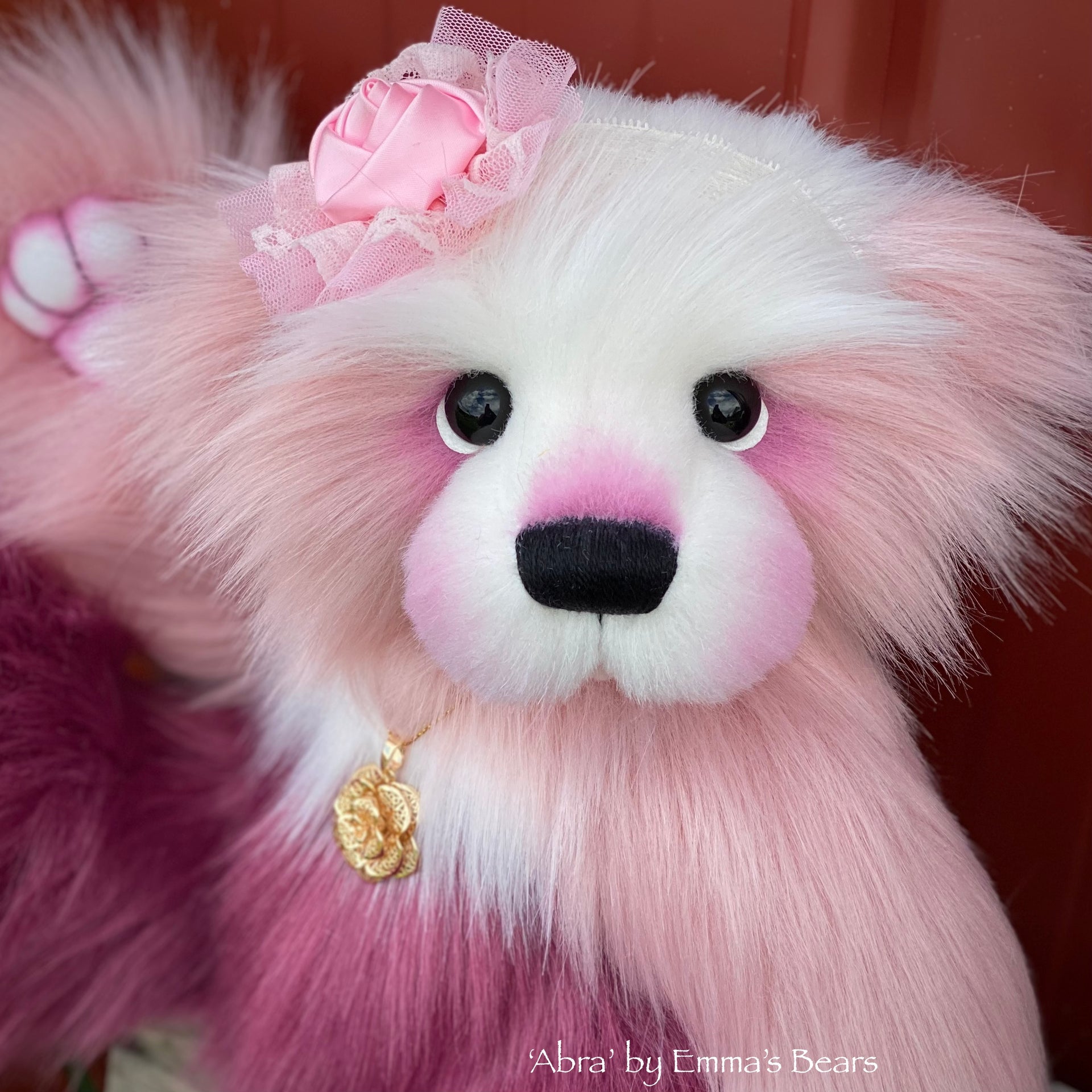 Abra - 15" faux fur bear by Emmas Bears - OOAK