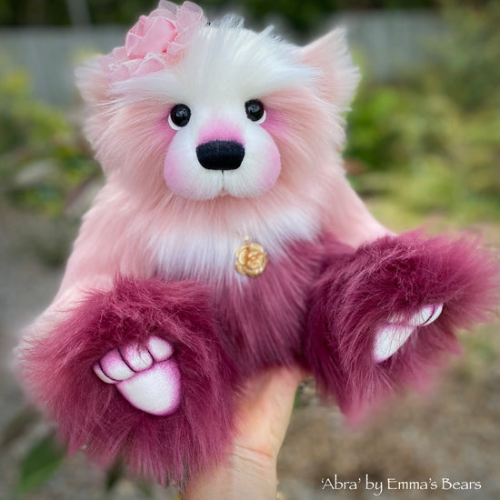 Abra - 15" faux fur bear by Emmas Bears - OOAK