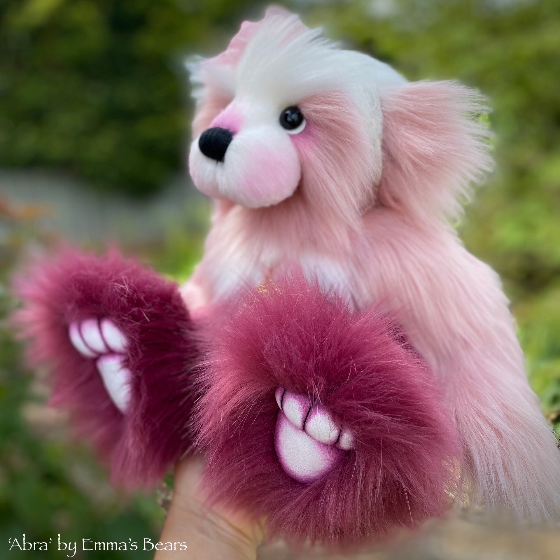 Abra - 15" faux fur bear by Emmas Bears - OOAK