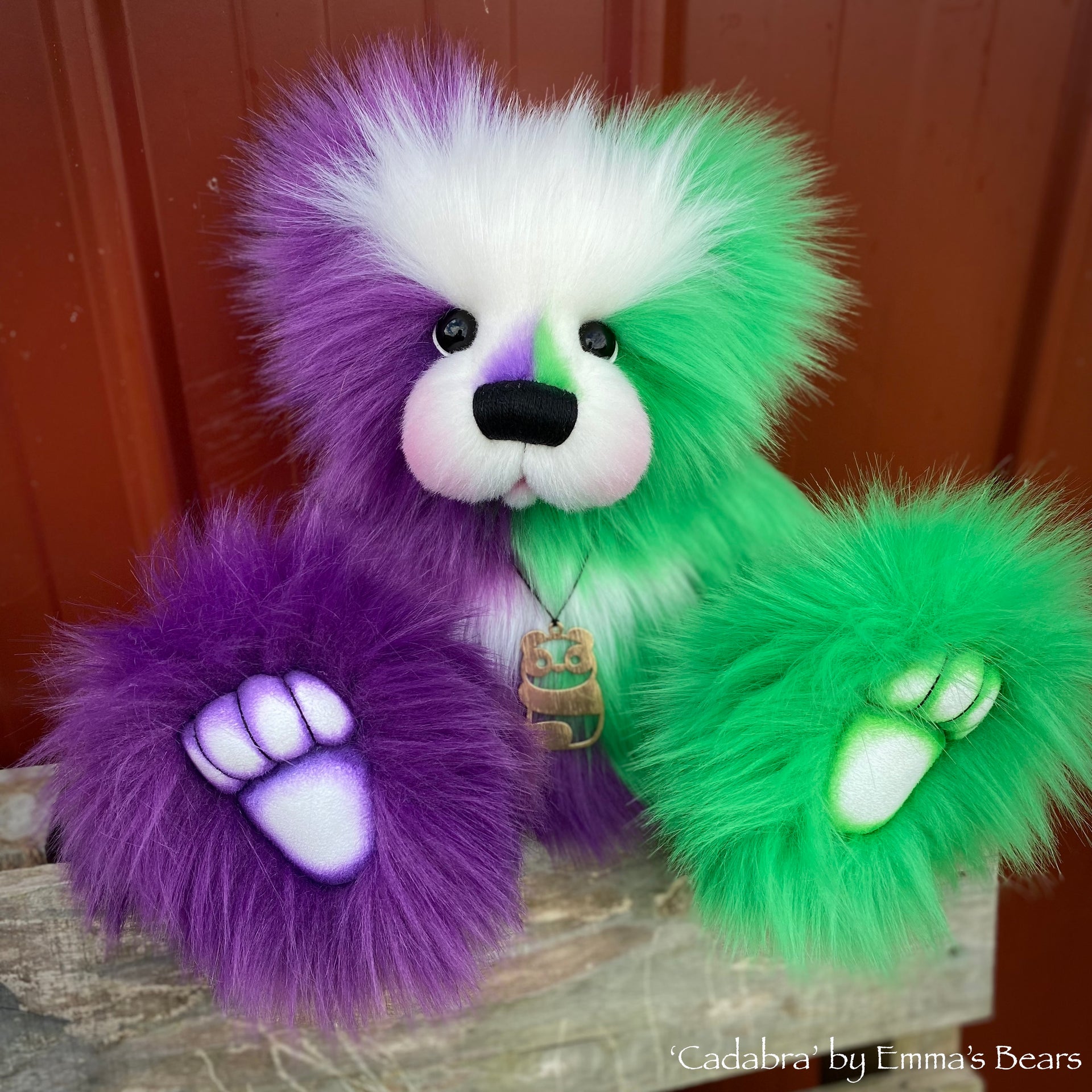 Cadabra - 15" faux fur bear by Emmas Bears - OOAK