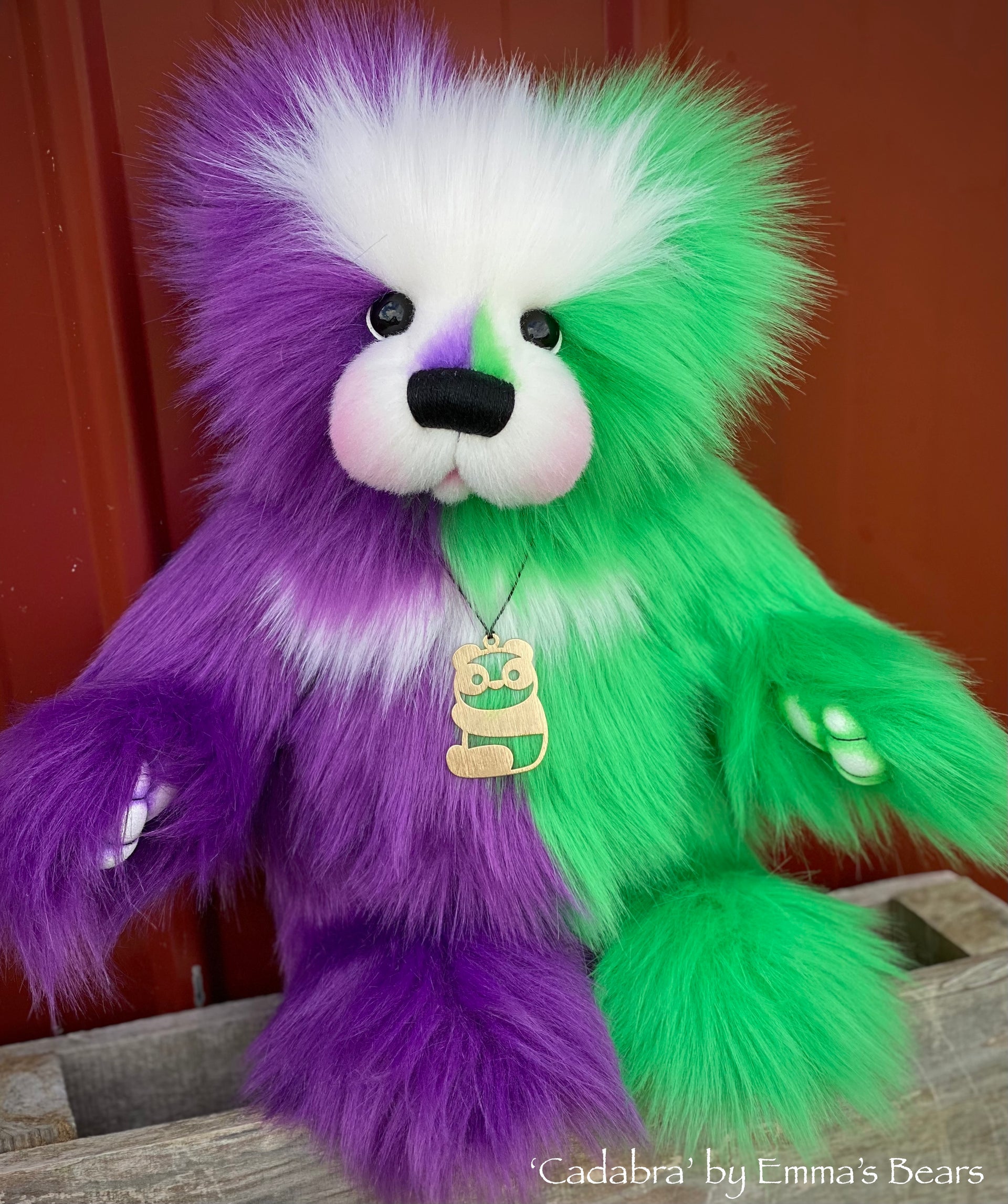 Cadabra - 15" faux fur bear by Emmas Bears - OOAK