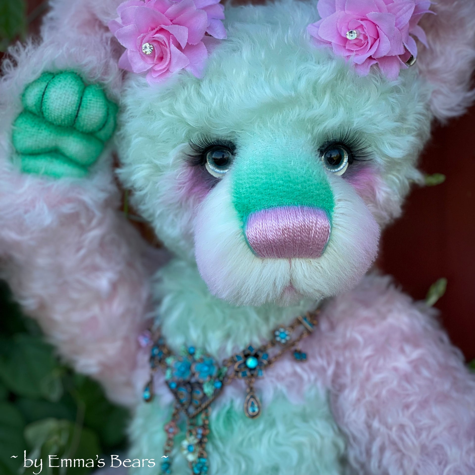 Garlanda - 20" Hand-Dyed Mohair Artist Baby Bear by Emma's Bears - OOAK