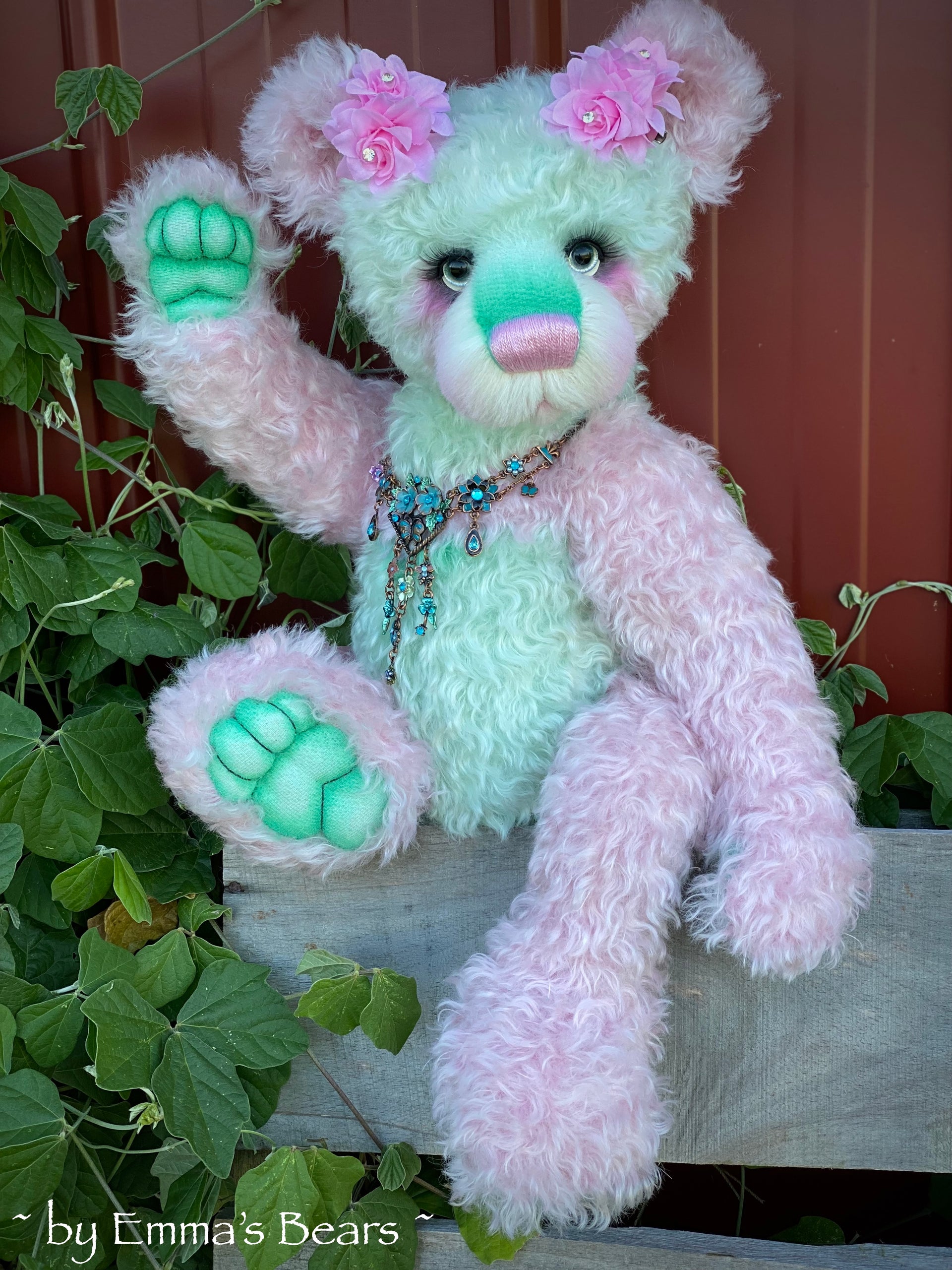 Garlanda - 20" Hand-Dyed Mohair Artist Baby Bear by Emma's Bears - OOAK