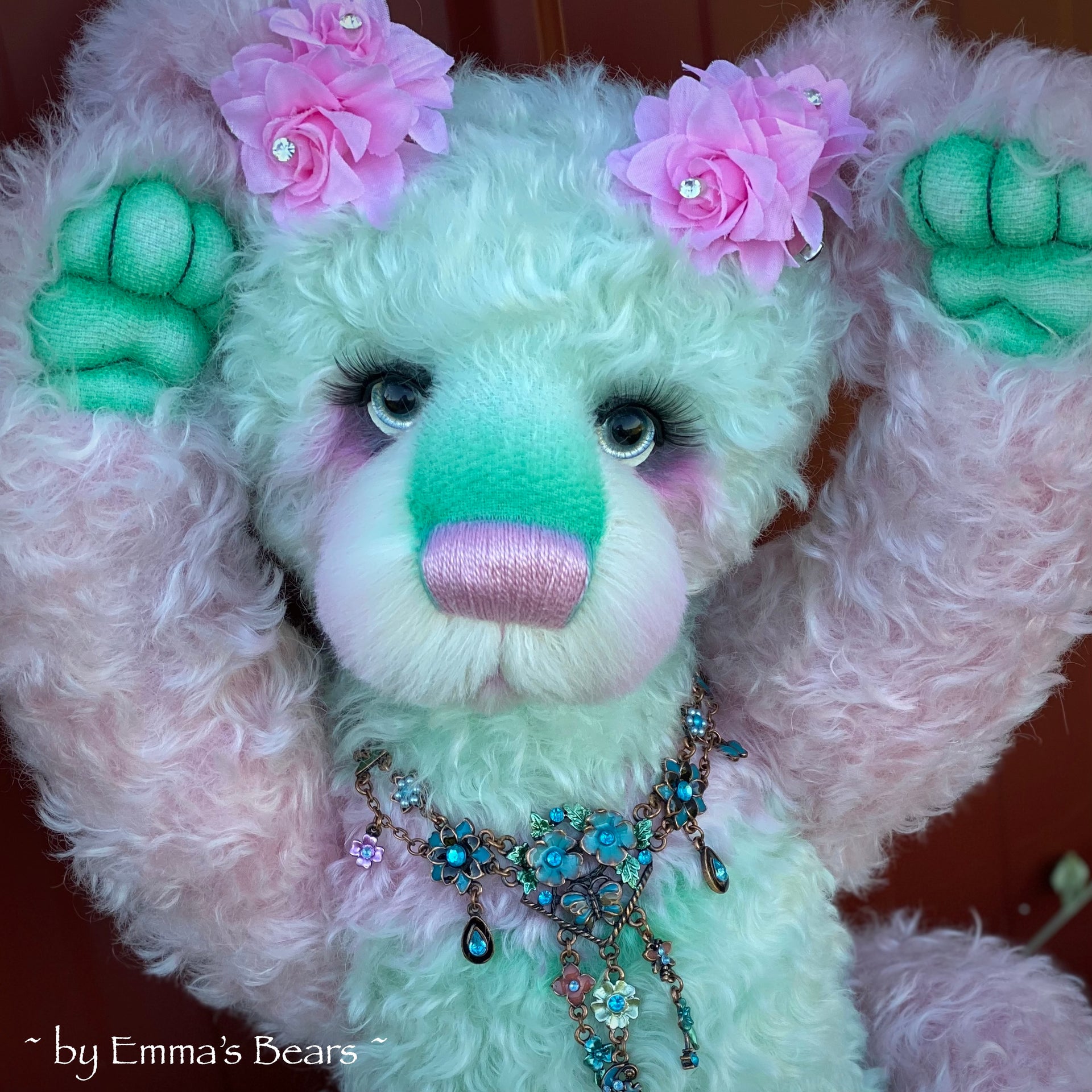 Garlanda - 20" Hand-Dyed Mohair Artist Baby Bear by Emma's Bears - OOAK