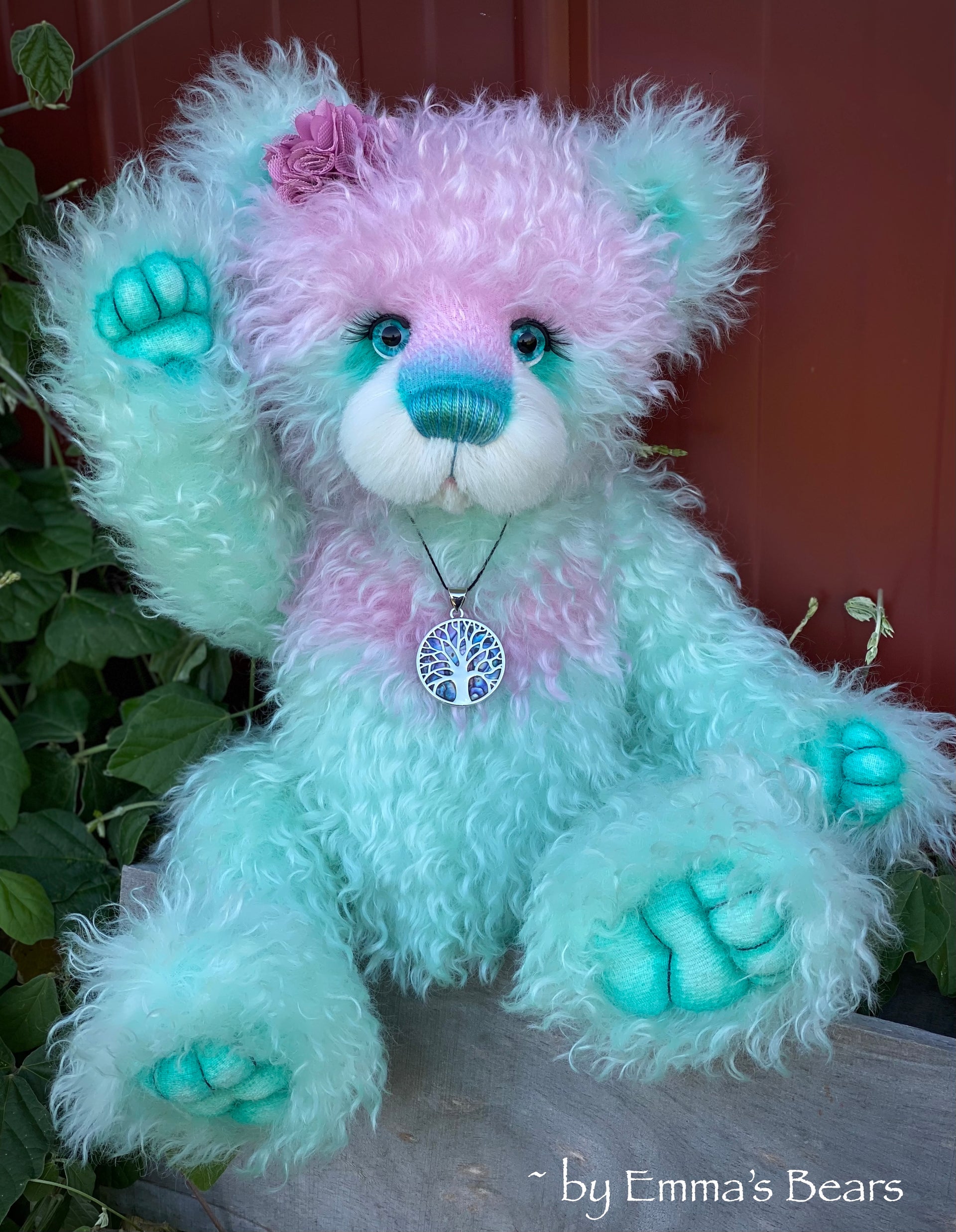 Pippin - 18" Hand-Dyed Mohair Artist Baby Bear by Emma's Bears - OOAK
