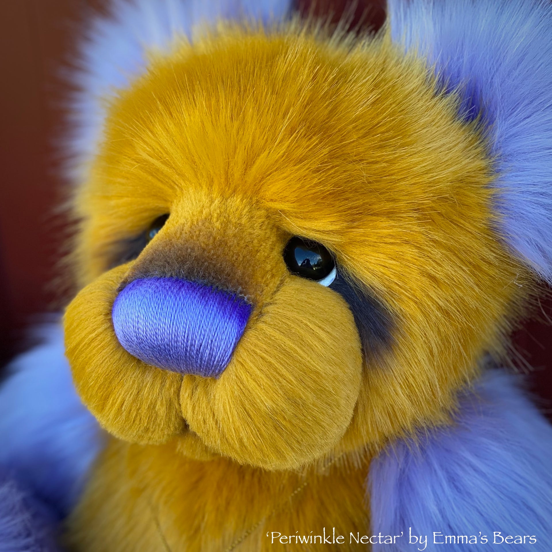 Periwinkle Nectar - 16" faux fur Artist Bear by Emma's Bears - OOAK