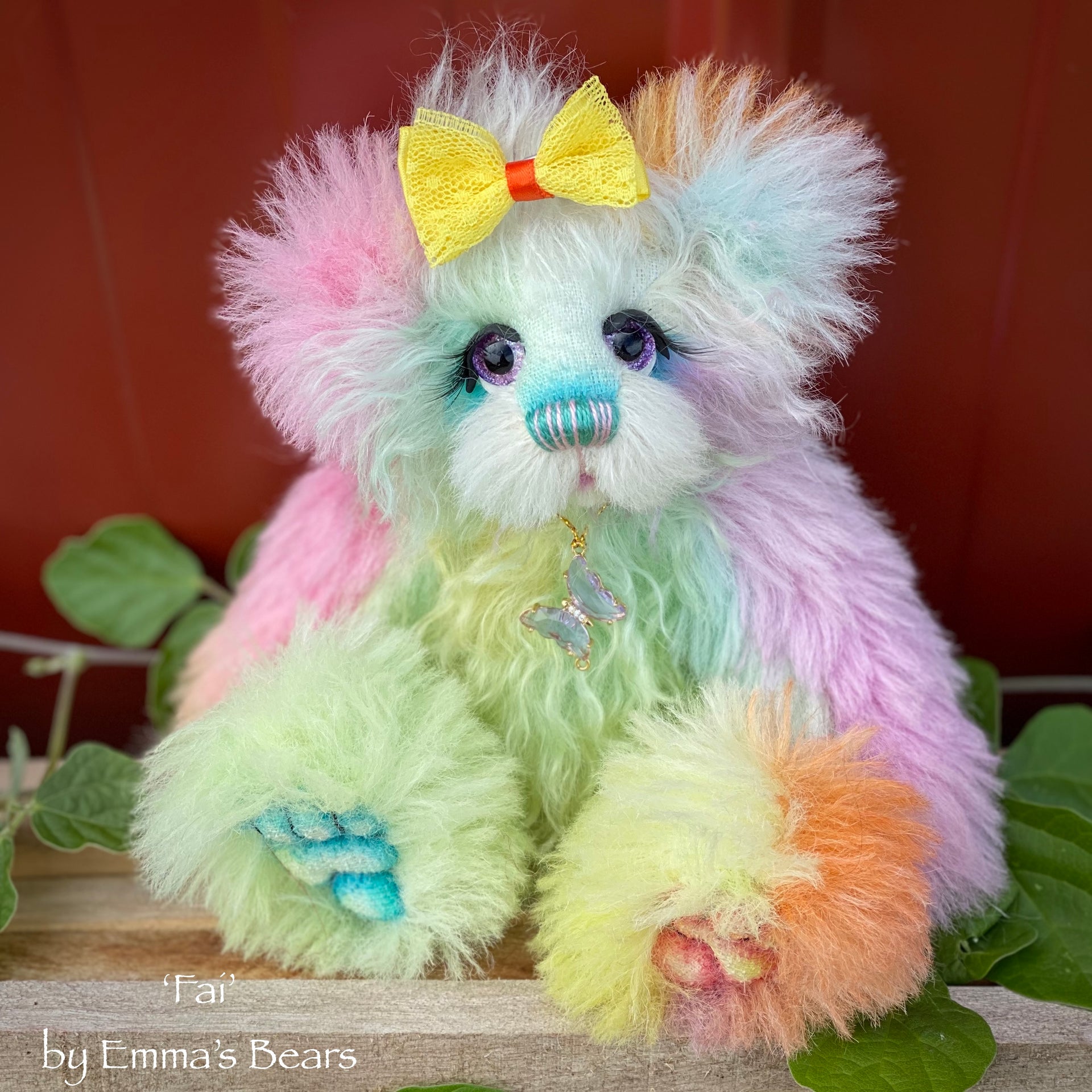 Fai - 9" Hand Dyed Mohair Artist Bear by Emma's Bears - OOAK