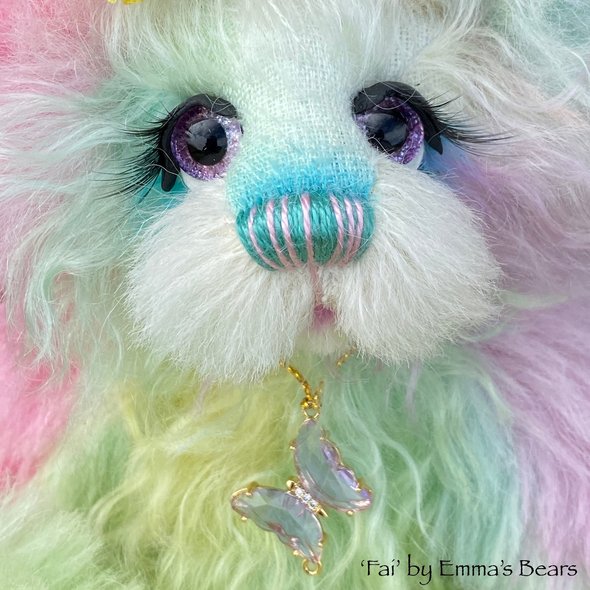 Fai - 9" Hand Dyed Mohair Artist Bear by Emma's Bears - OOAK