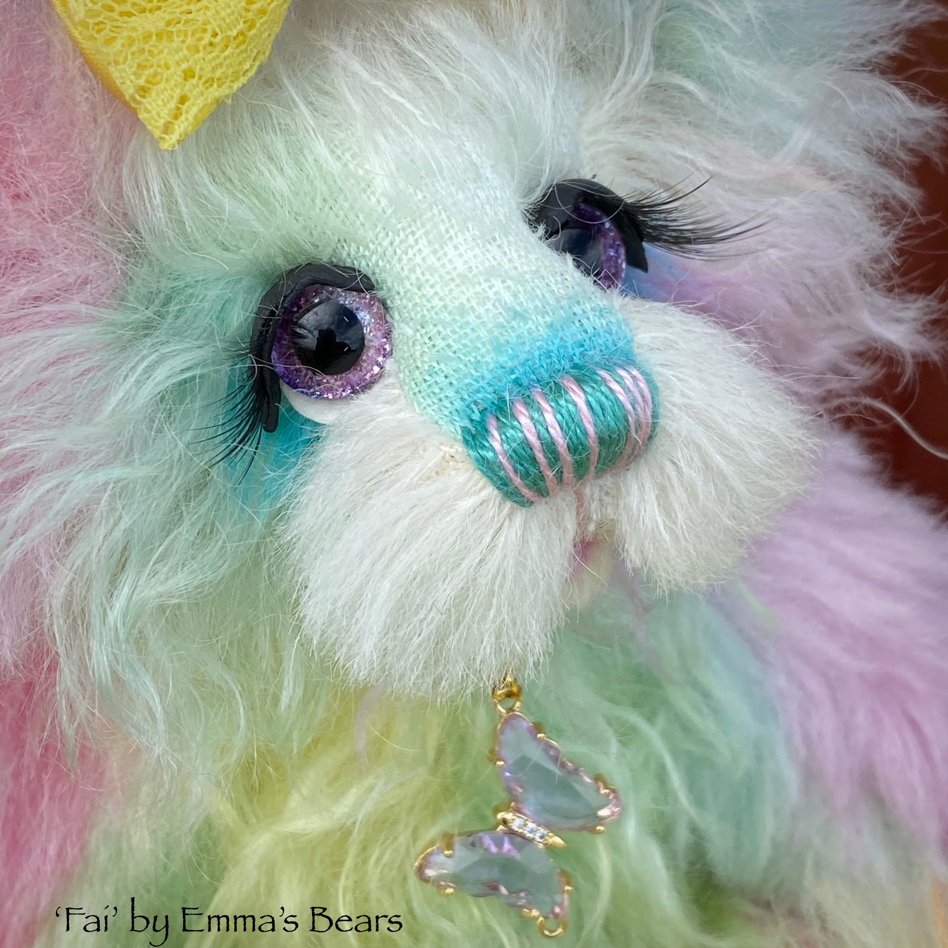 Fai - 9" Hand Dyed Mohair Artist Bear by Emma's Bears - OOAK