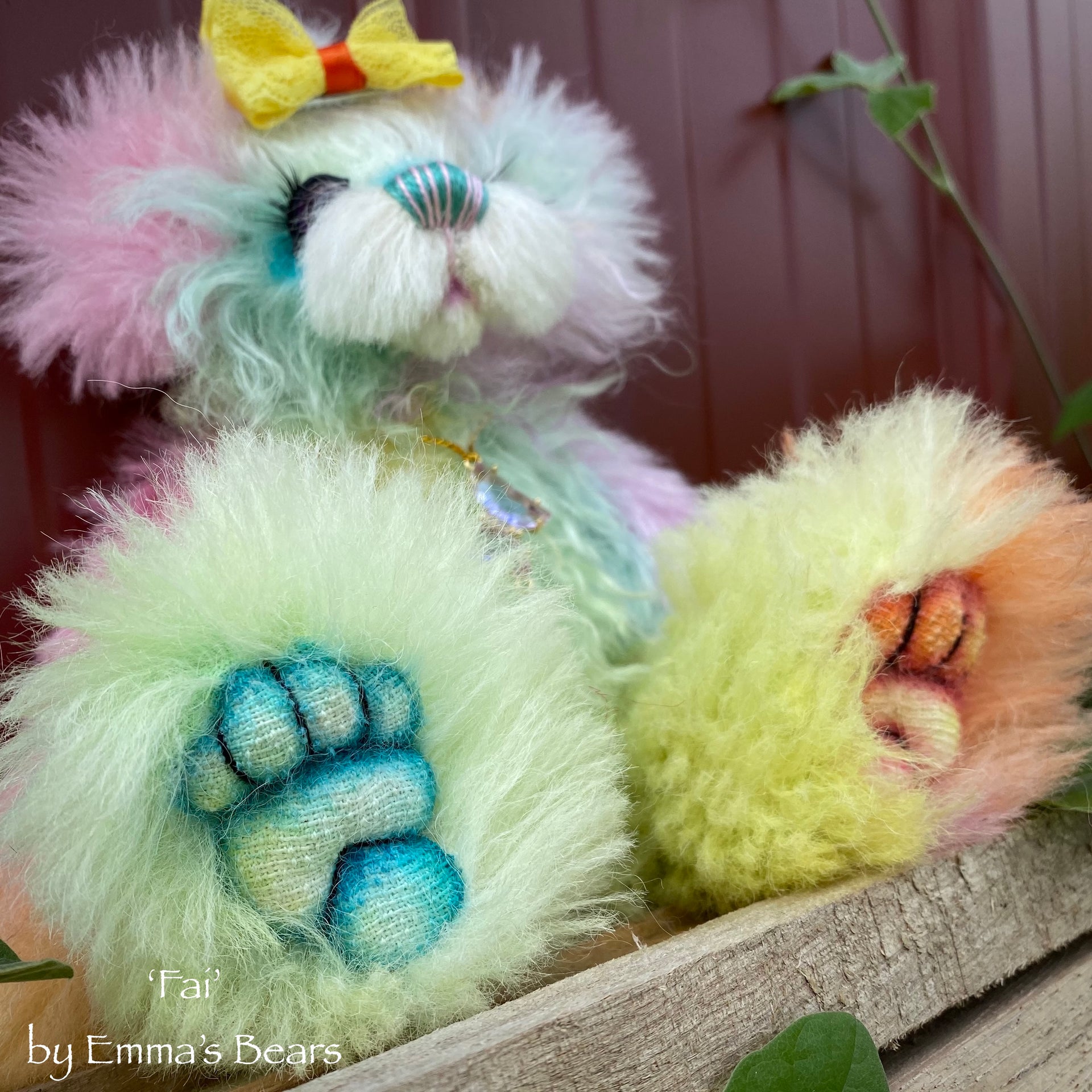 Fai - 9" Hand Dyed Mohair Artist Bear by Emma's Bears - OOAK