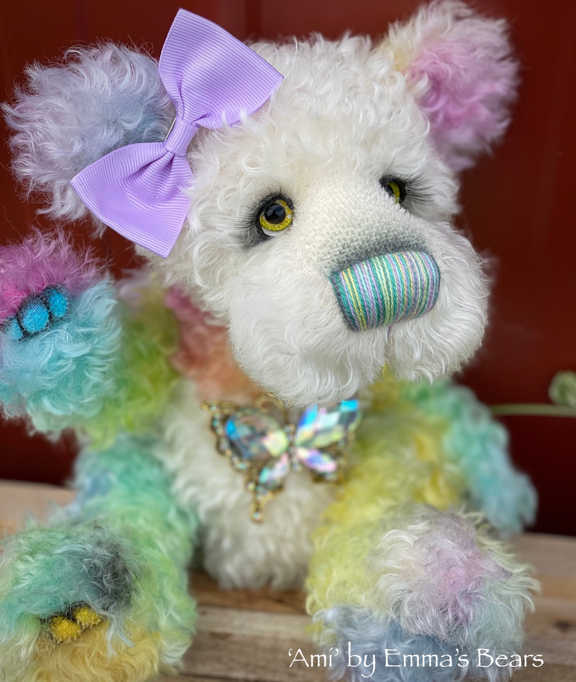 Ami - 12" Hand Dyed Mohair Artist Bear by Emma's Bears - OOAK