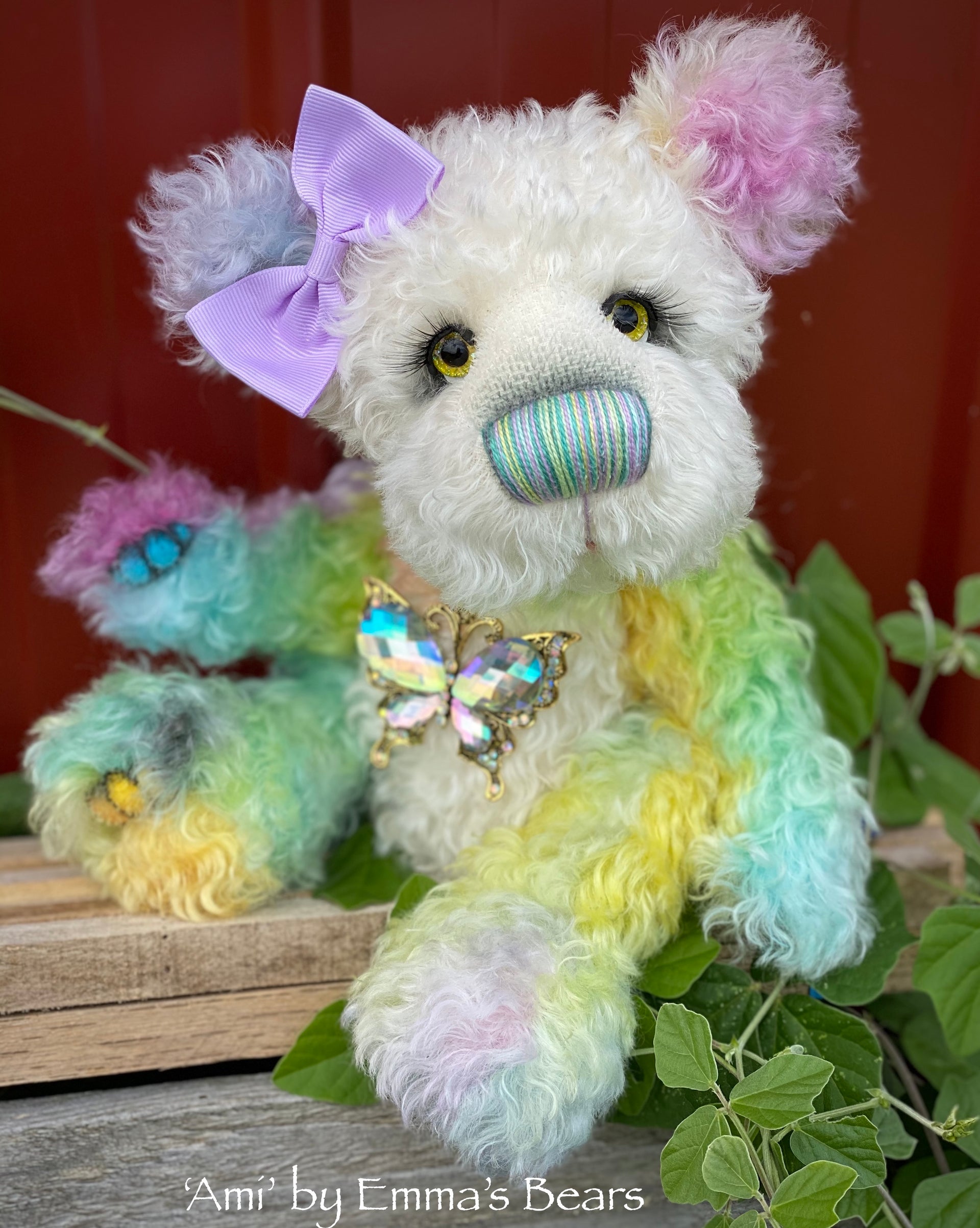 Ami - 12" Hand Dyed Mohair Artist Bear by Emma's Bears - OOAK