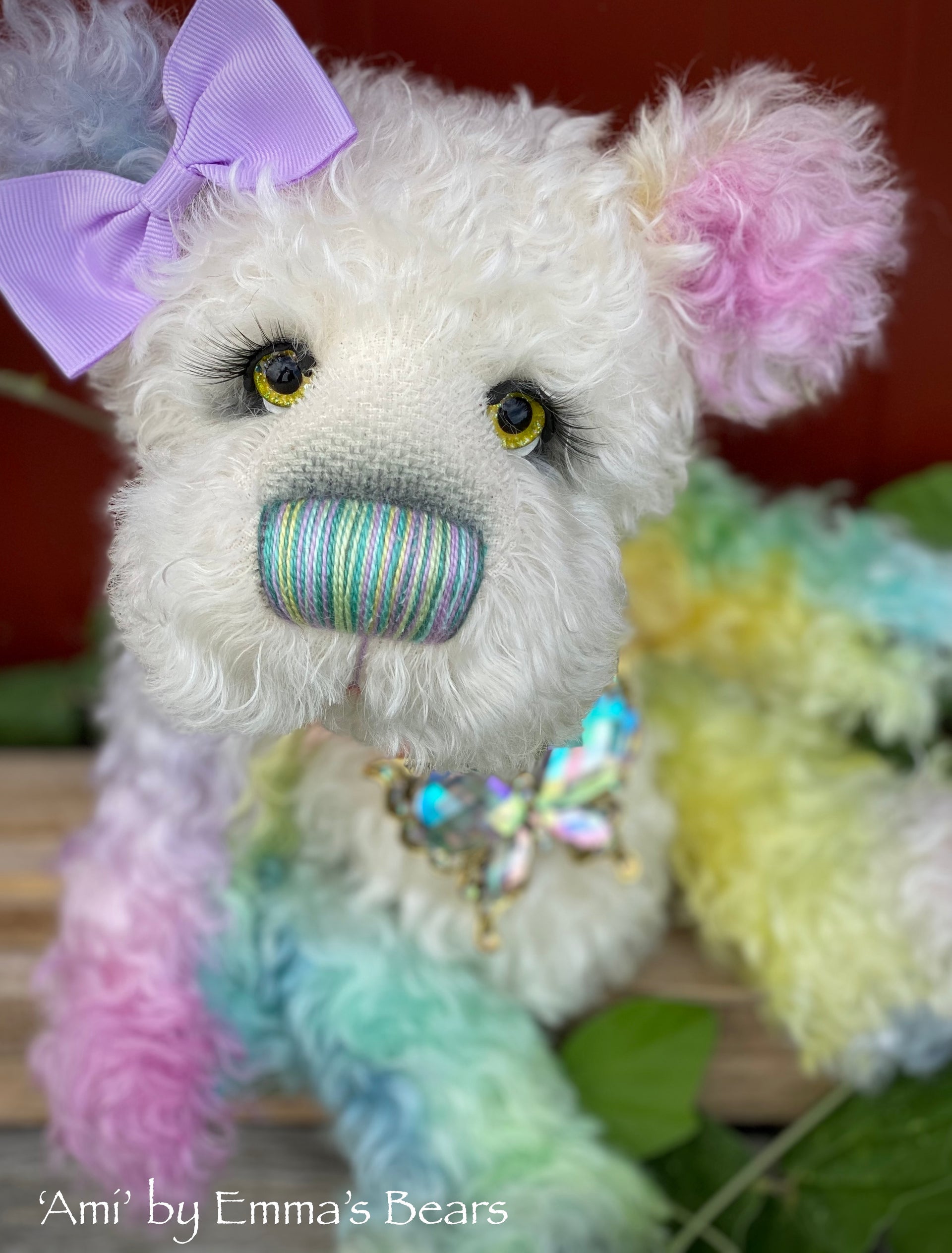 Ami - 12" Hand Dyed Mohair Artist Bear by Emma's Bears - OOAK