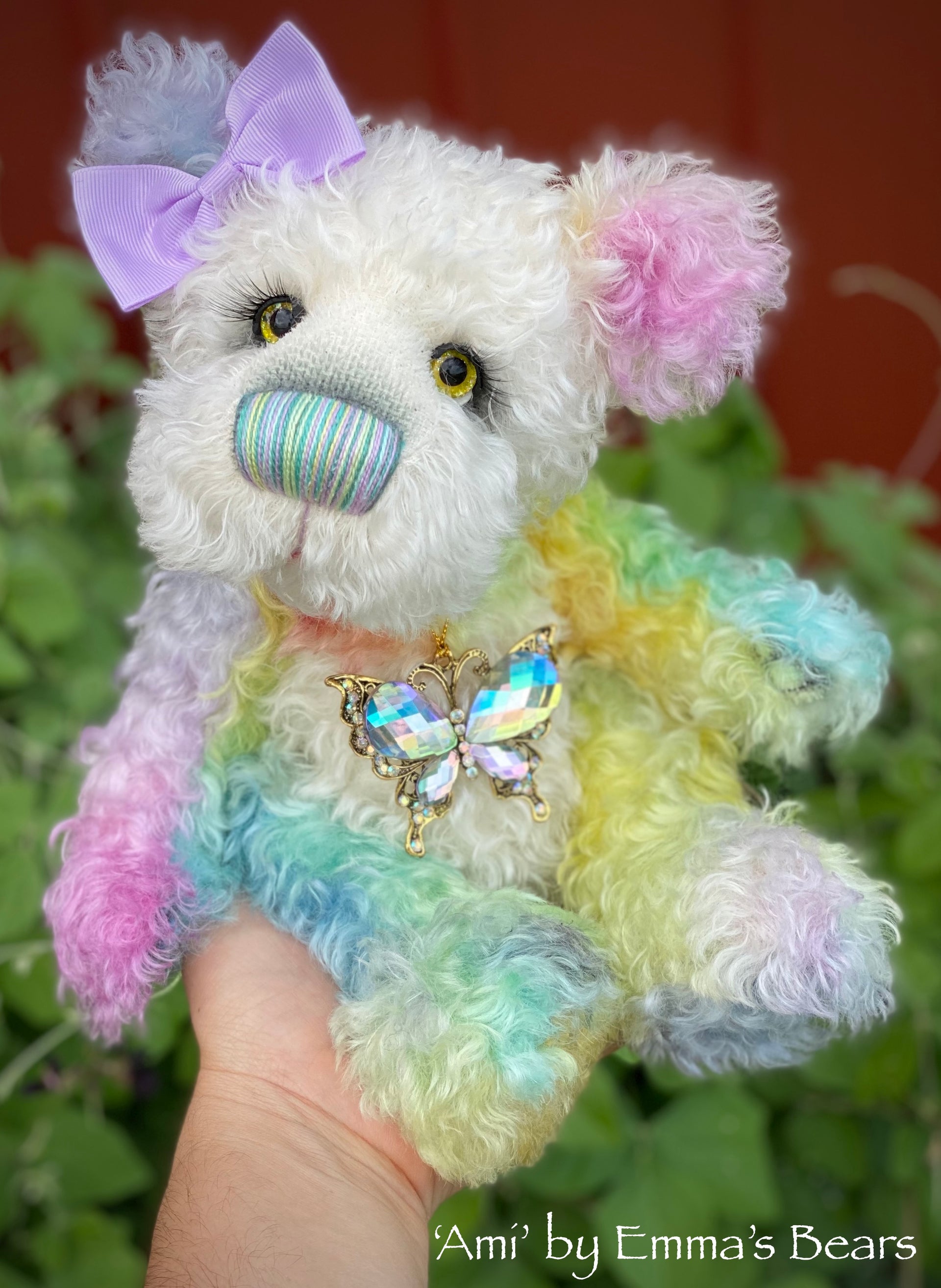 Ami - 12" Hand Dyed Mohair Artist Bear by Emma's Bears - OOAK