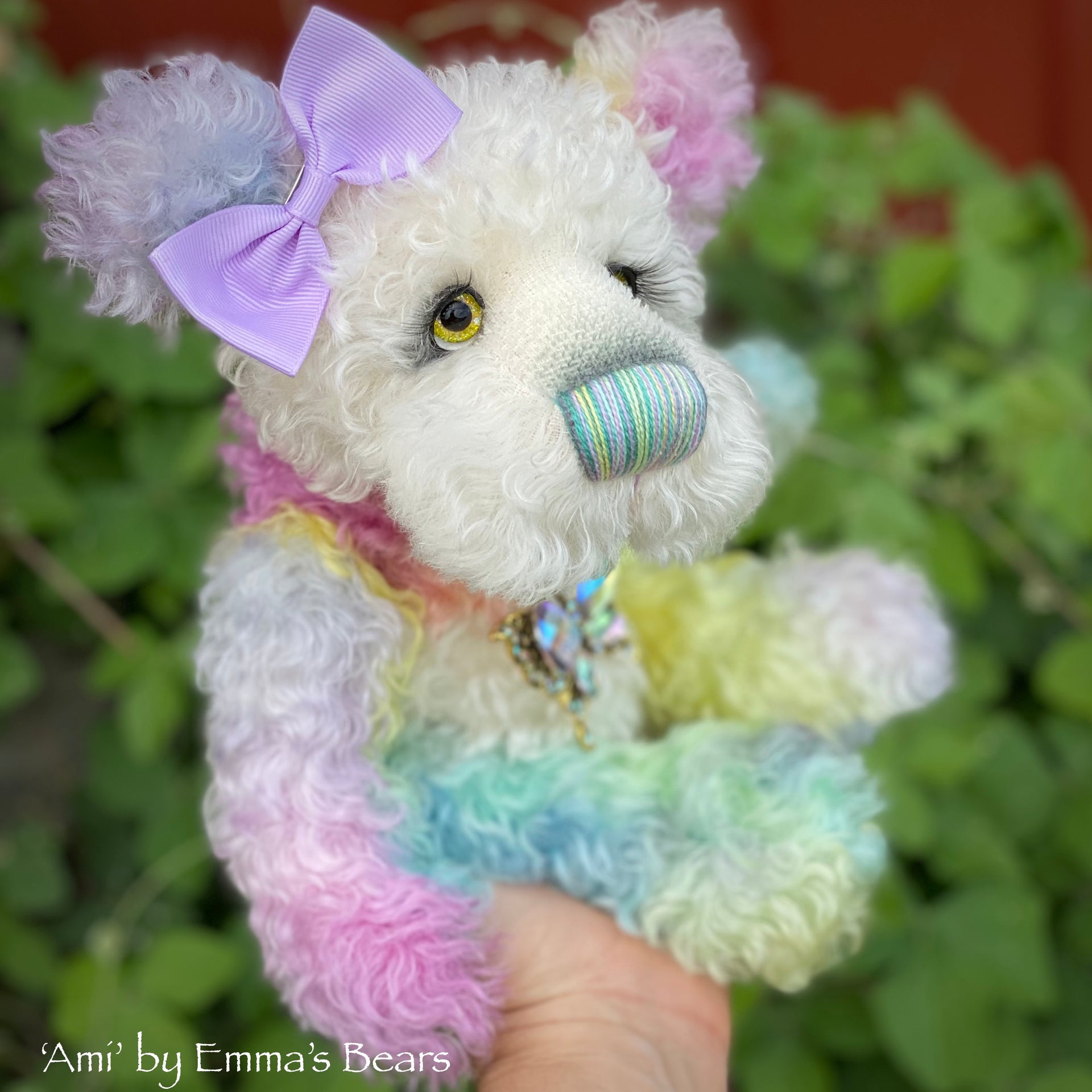 Ami - 12" Hand Dyed Mohair Artist Bear by Emma's Bears - OOAK