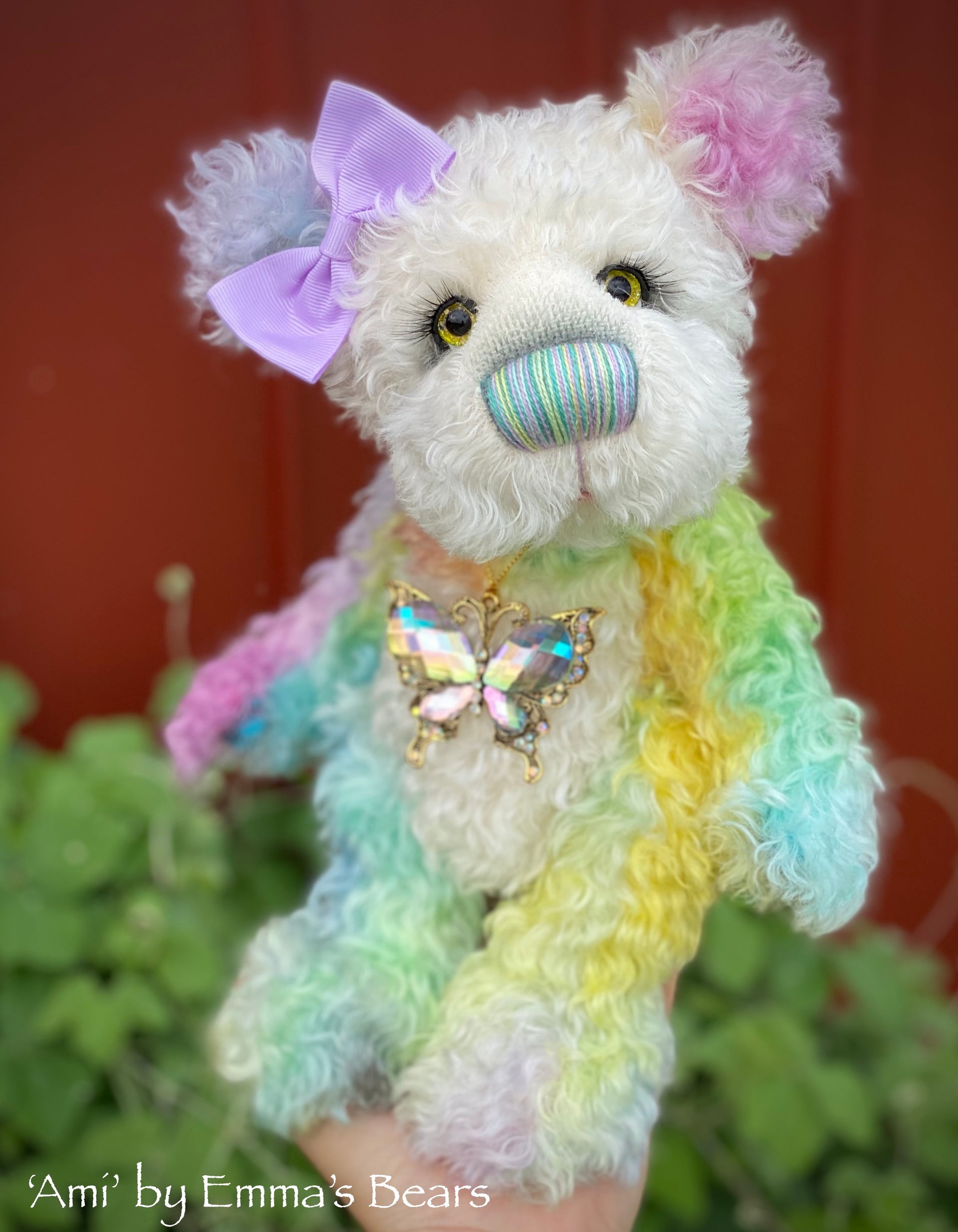 Ami - 12" Hand Dyed Mohair Artist Bear by Emma's Bears - OOAK