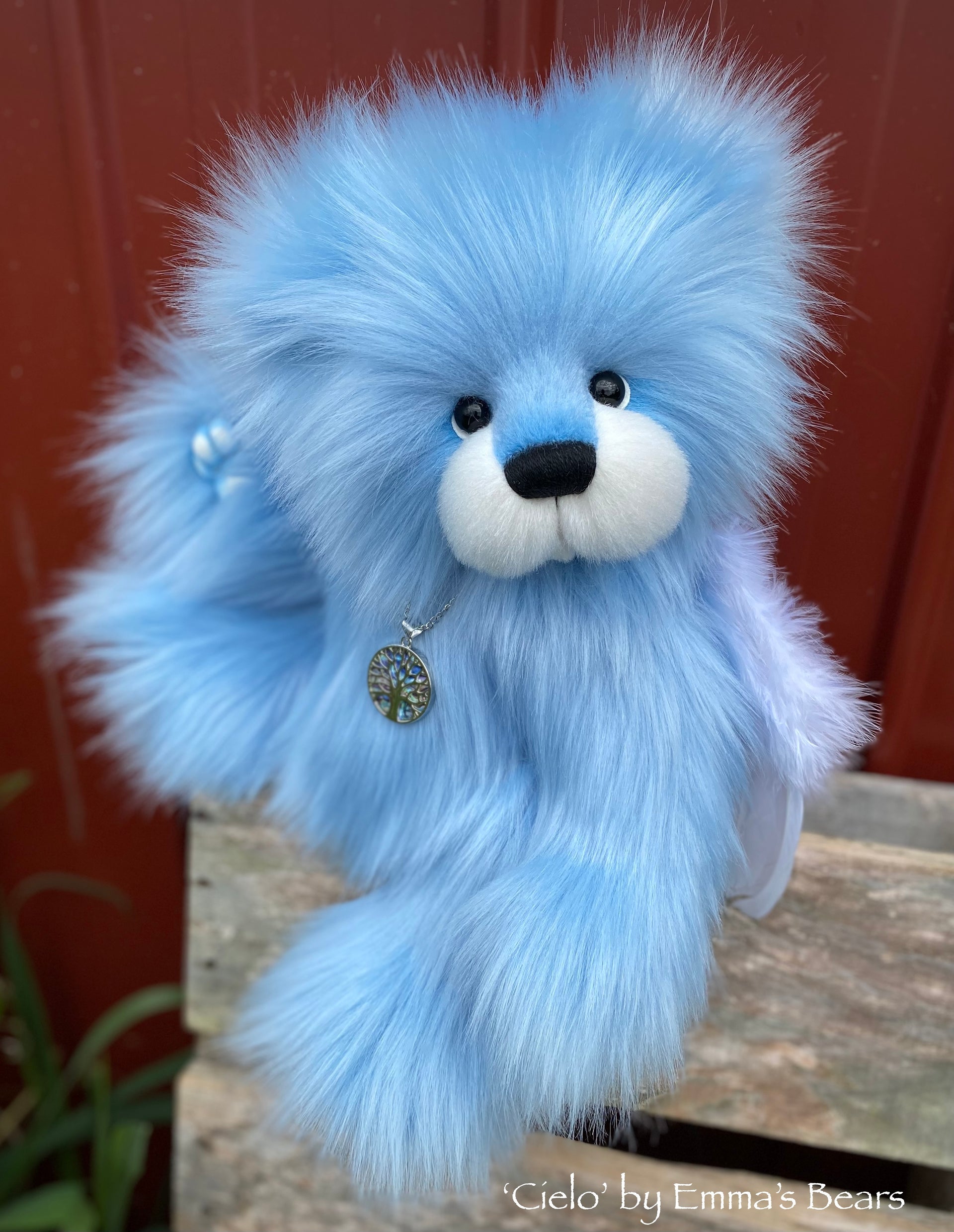 Cielo - 15" faux fur bear by Emmas Bears - OOAK