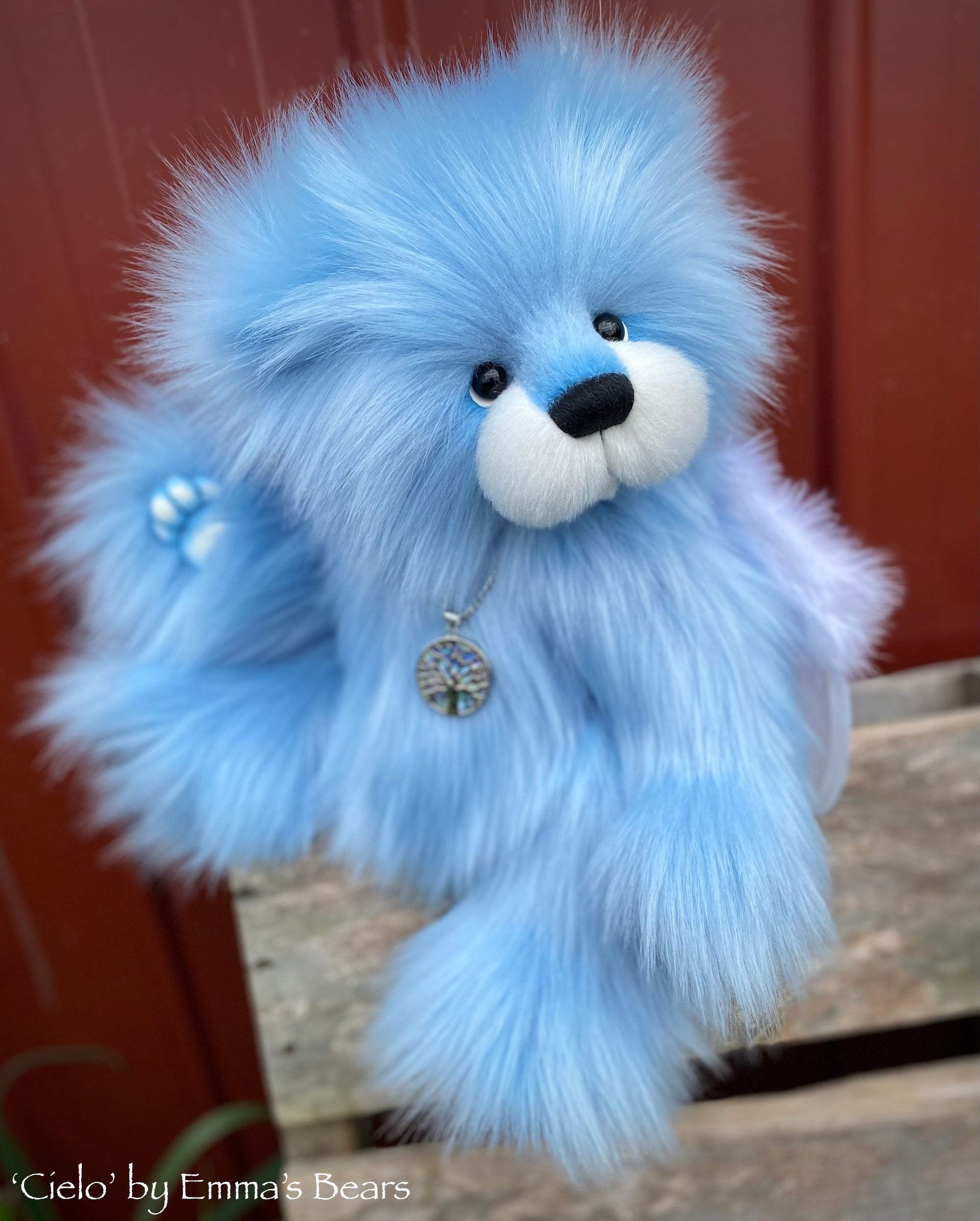 Cielo - 15" faux fur bear by Emmas Bears - OOAK