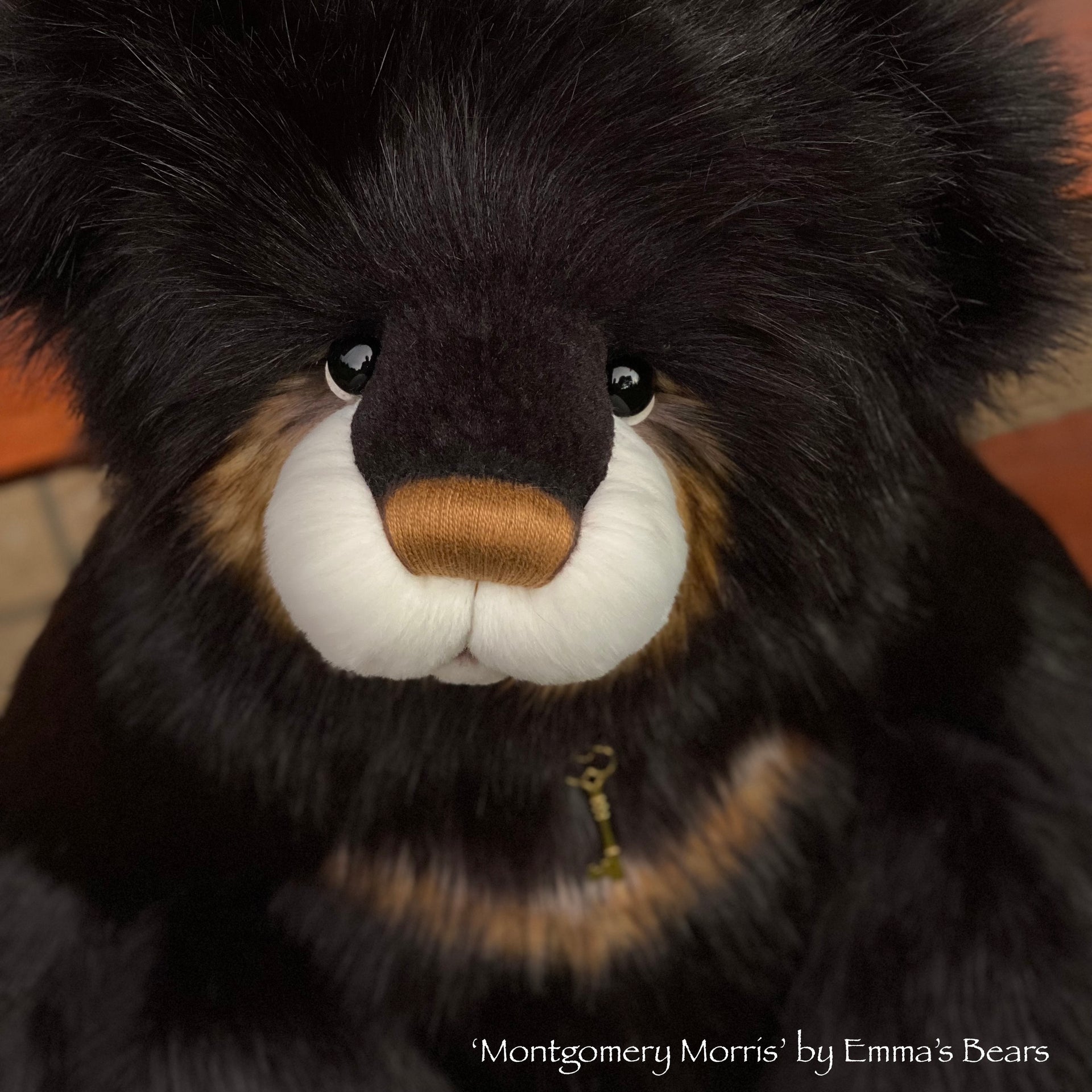 Montgomery Morris - 27" Deluxe Faux Fur Artist Bear by Emmas Bears - OOAK