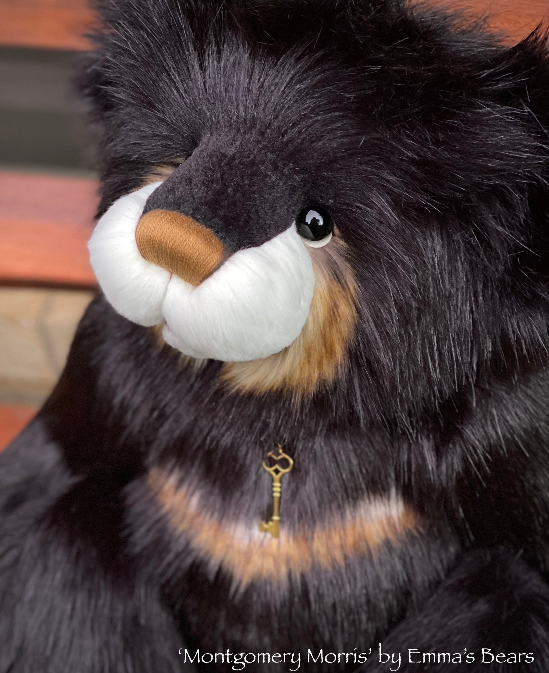 Montgomery Morris - 27" Deluxe Faux Fur Artist Bear by Emmas Bears - OOAK