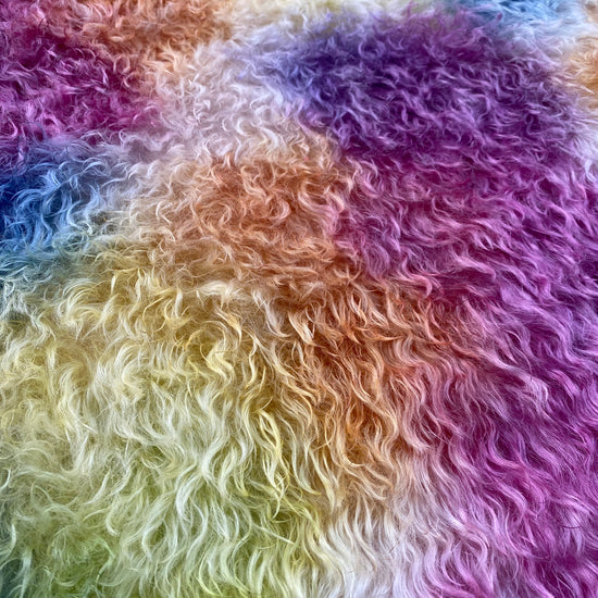 Shaggy Mohair - Hand Dyed Rainbow Clouds - Fat 1/4m - NOV071