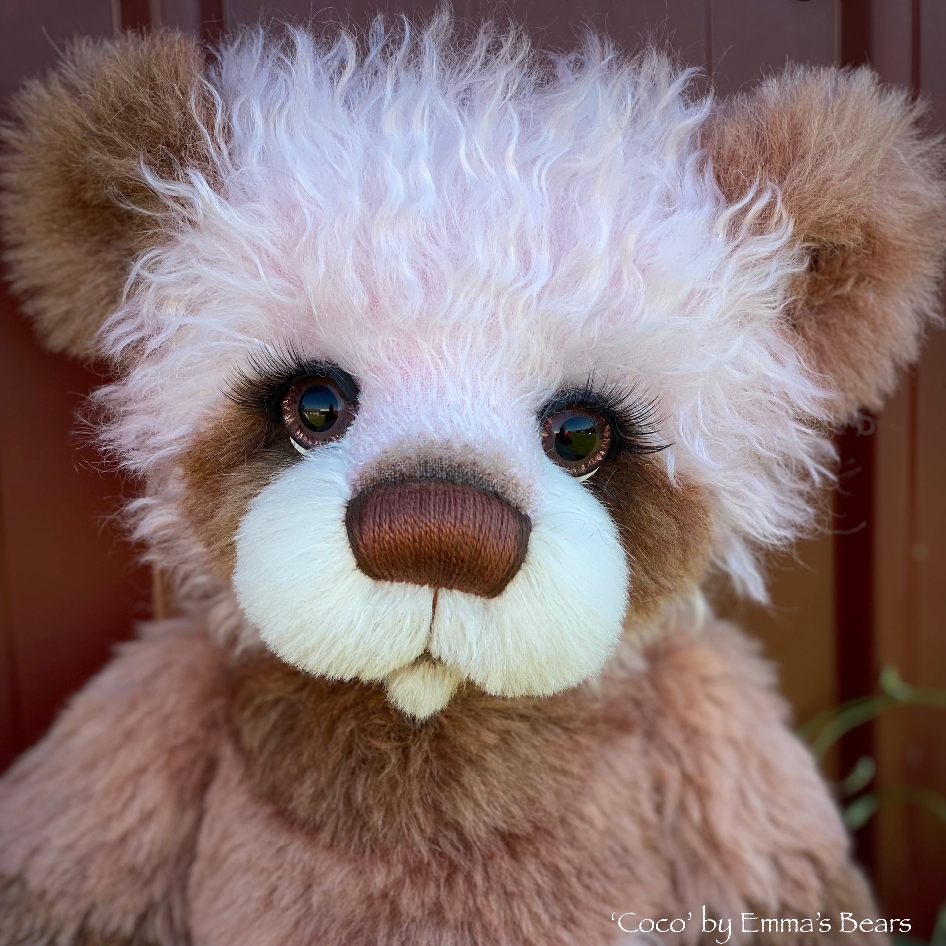 Coco - 18" Hand-Dyed Mohair and Alpaca Artist Baby Bear by Emma's Bears - OOAK