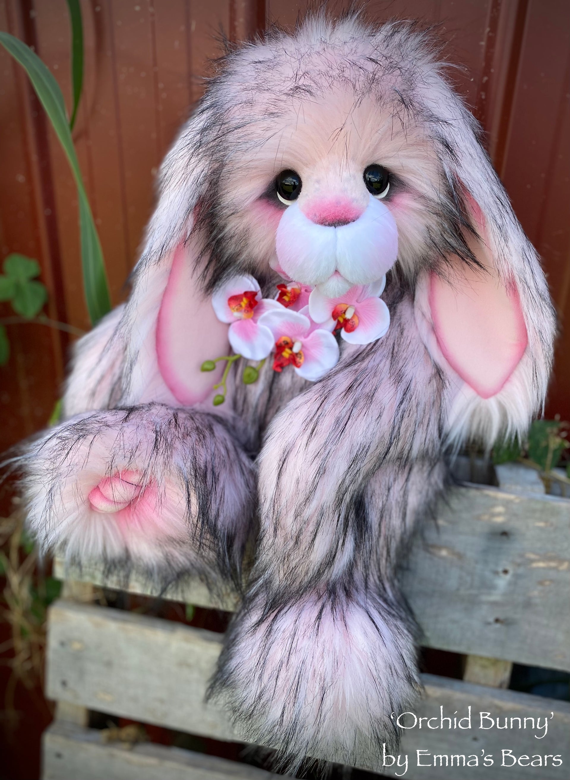 KIT - 21"  Faux Fur Orchid Bunny