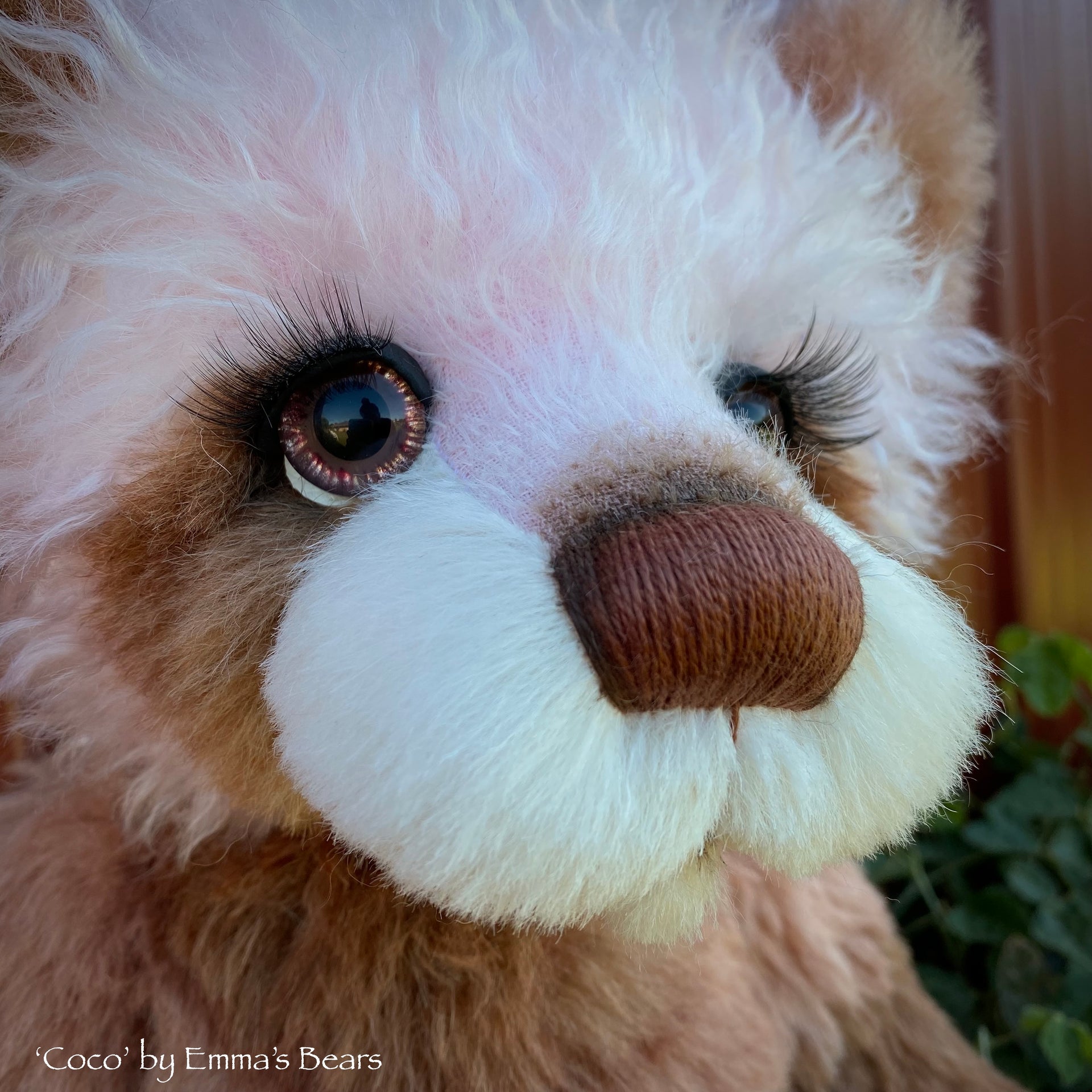 Coco - 18" Hand-Dyed Mohair and Alpaca Artist Baby Bear by Emma's Bears - OOAK