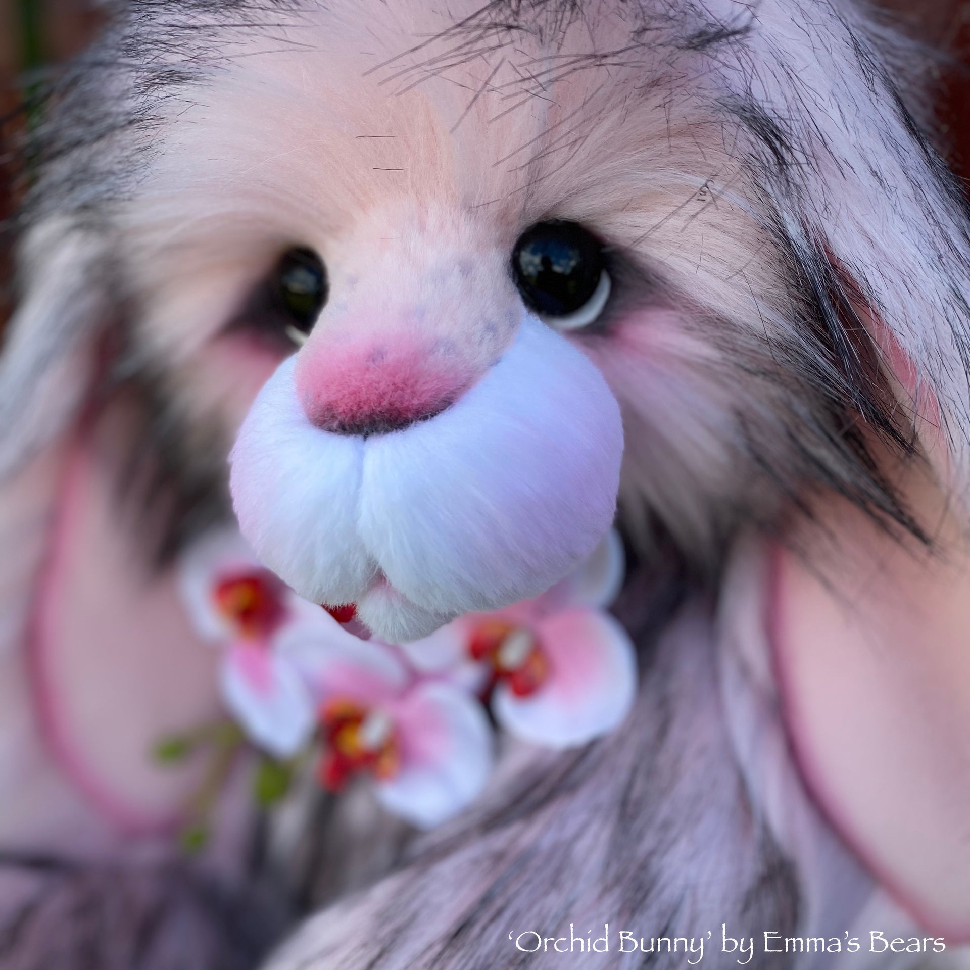 Orchid Bunny - 21" faux fur artist bunny by Emma's Bears - OOAK