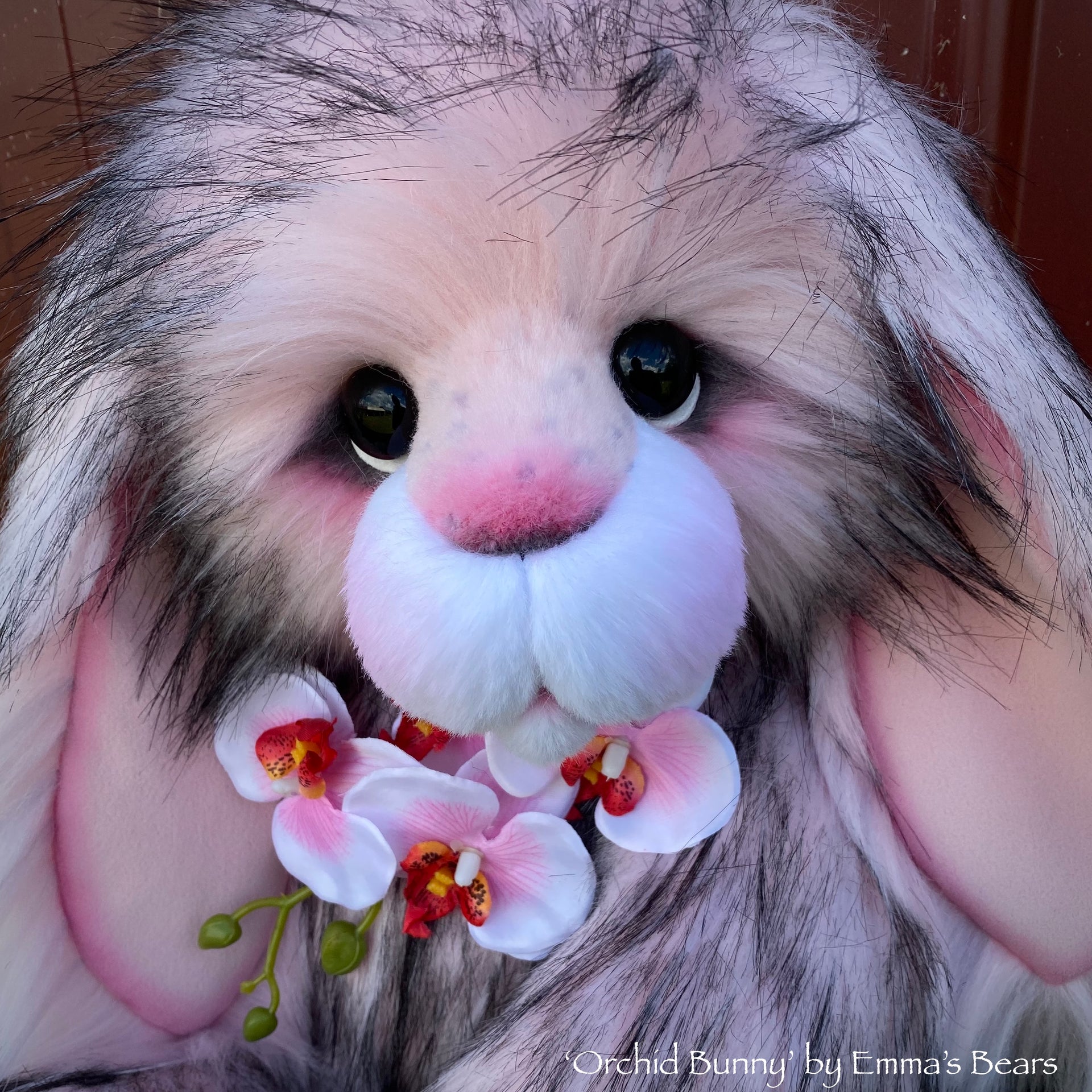 Orchid Bunny - 21" faux fur artist bunny by Emma's Bears - OOAK