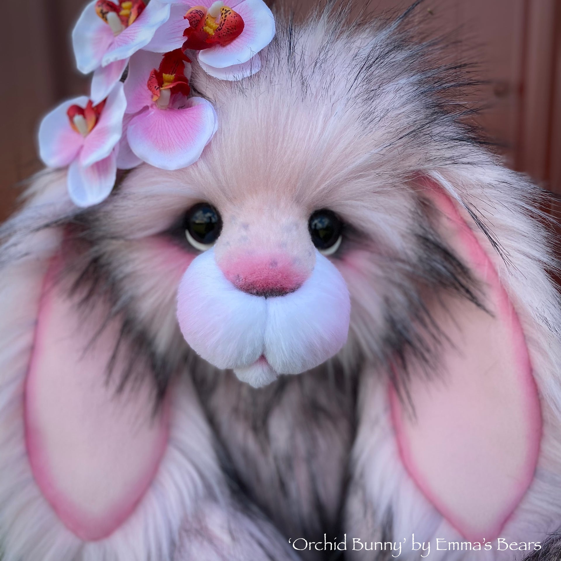 Orchid Bunny - 21" faux fur artist bunny by Emma's Bears - OOAK