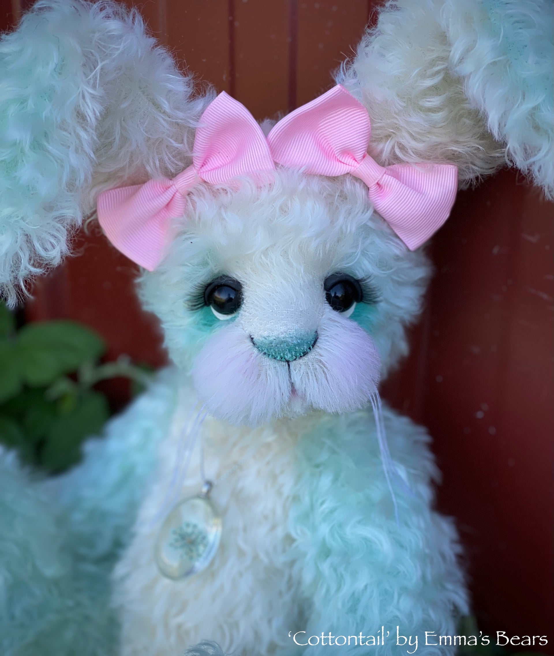 Cottontail - 13" Hand-Dyed Mint Bunny by Emma's Bears - OOAK