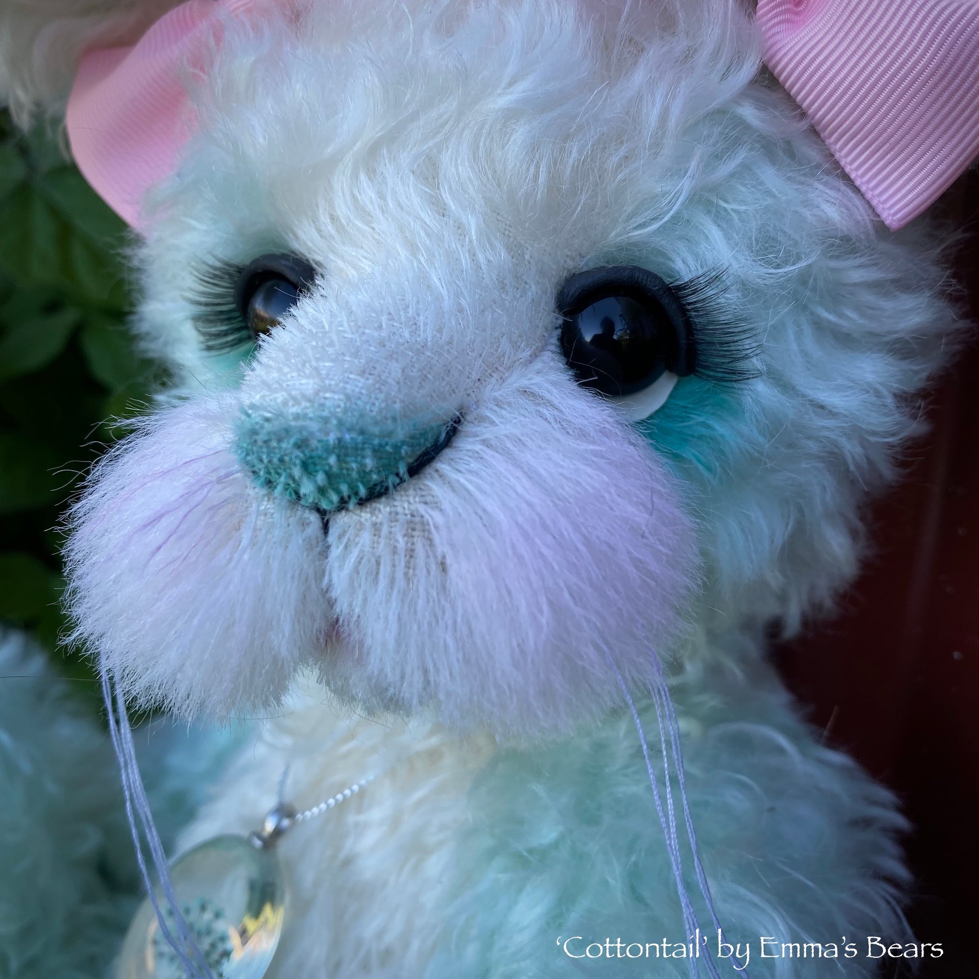 Cottontail - 13" Hand-Dyed Mint Bunny by Emma's Bears - OOAK