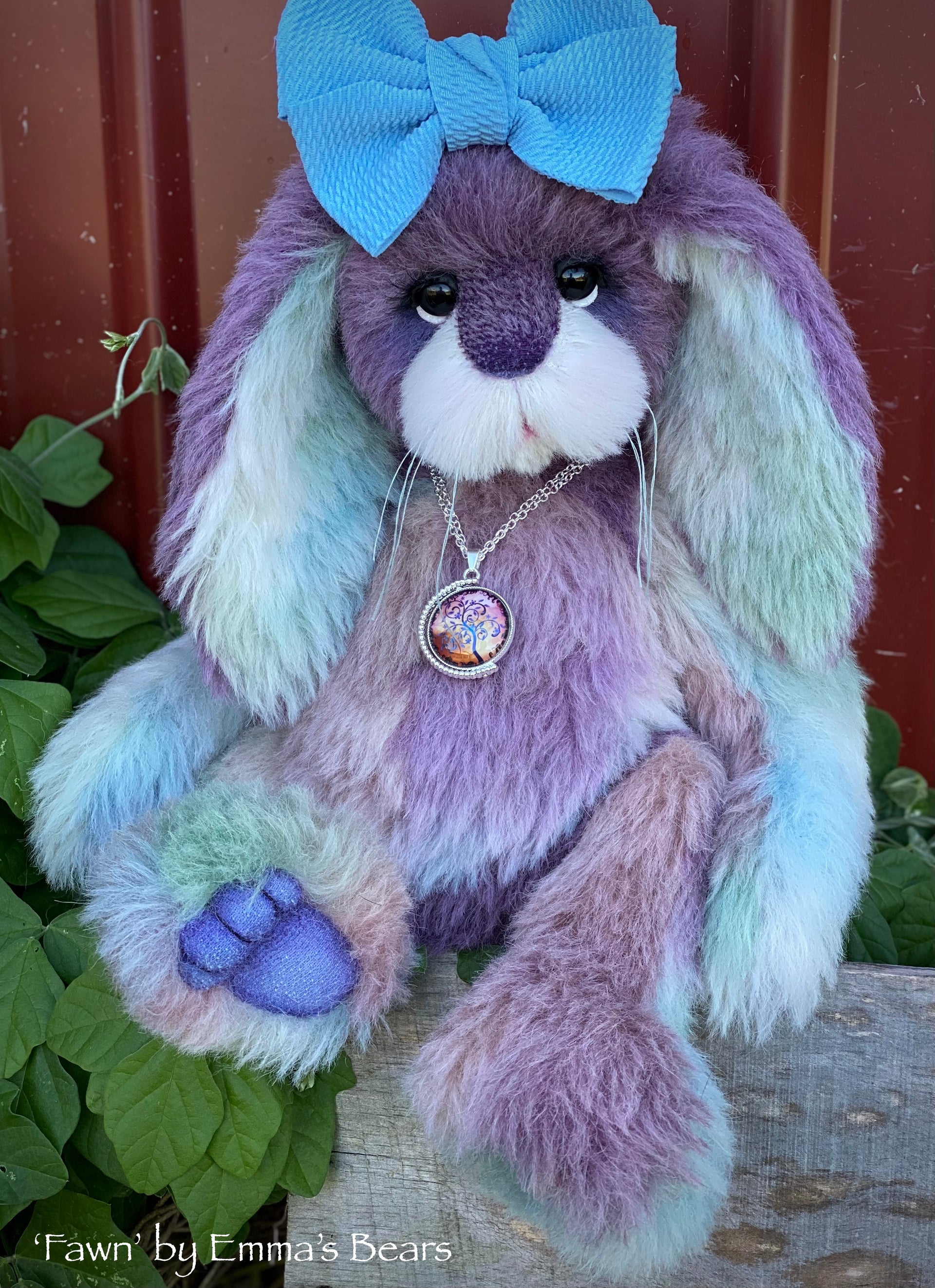 Fawn - 15" Hand-Dyed Alpaca Artist Bunny by Emma's Bears - OOAK