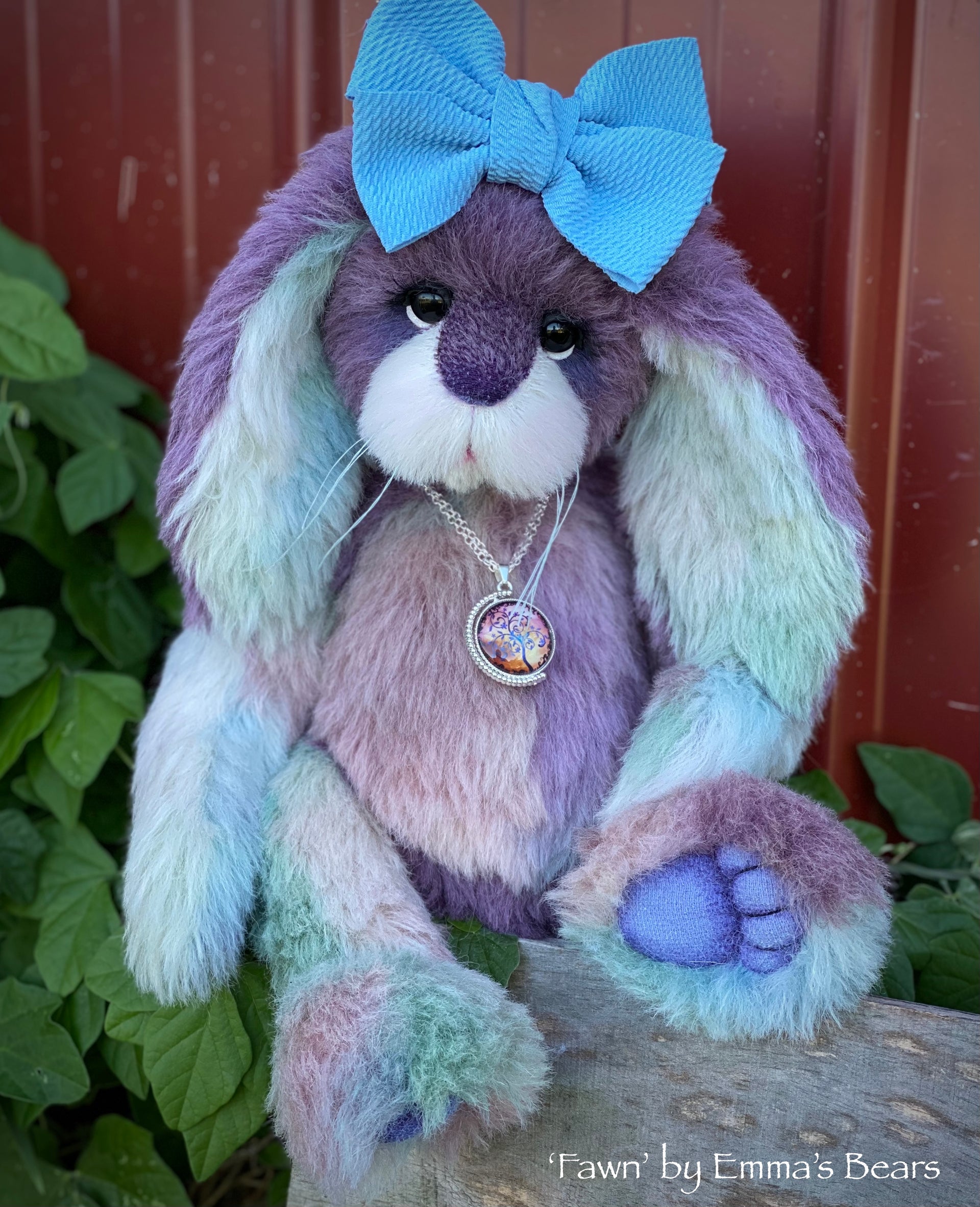 Fawn - 15" Hand-Dyed Alpaca Artist Bunny by Emma's Bears - OOAK