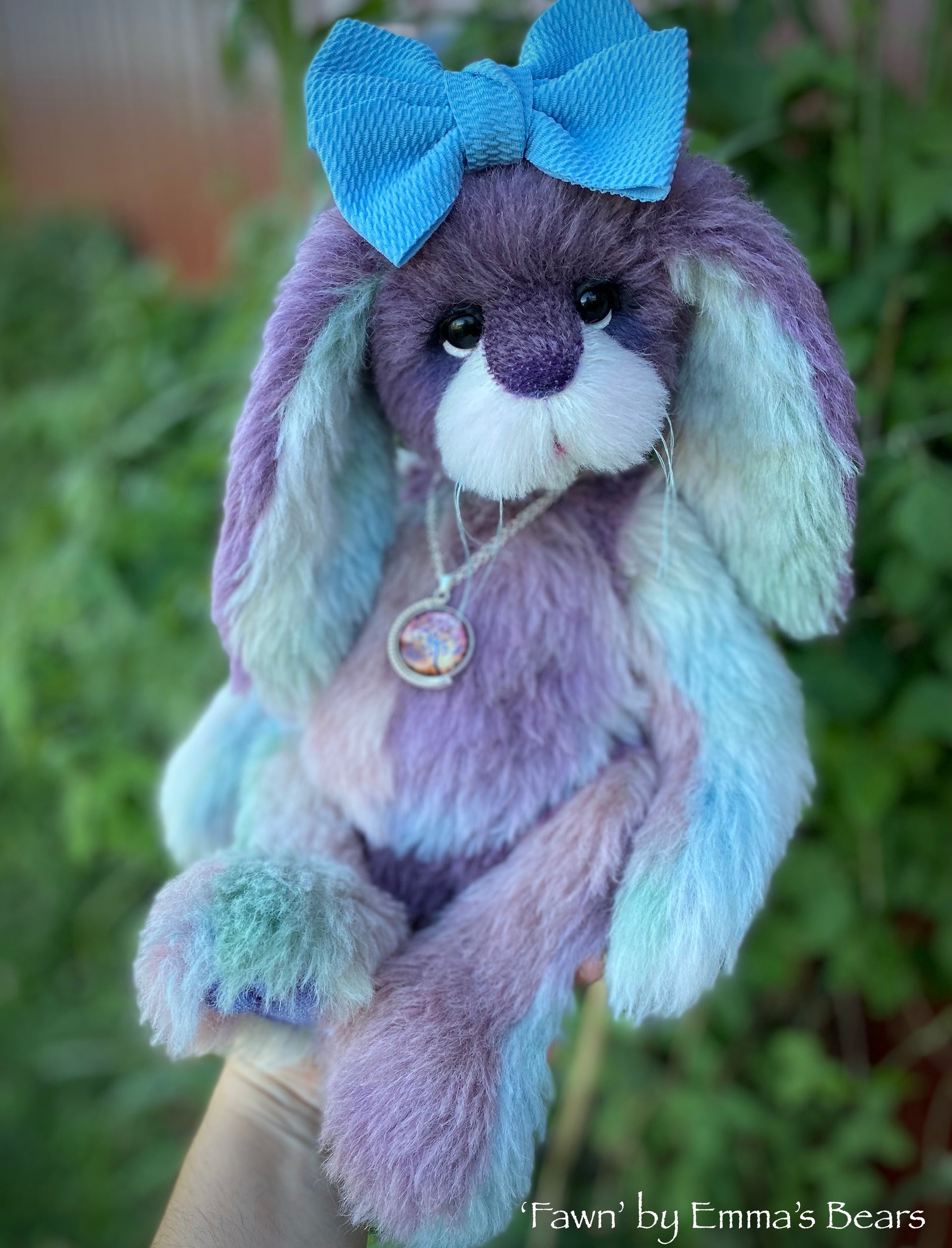 Fawn - 15" Hand-Dyed Alpaca Artist Bunny by Emma's Bears - OOAK