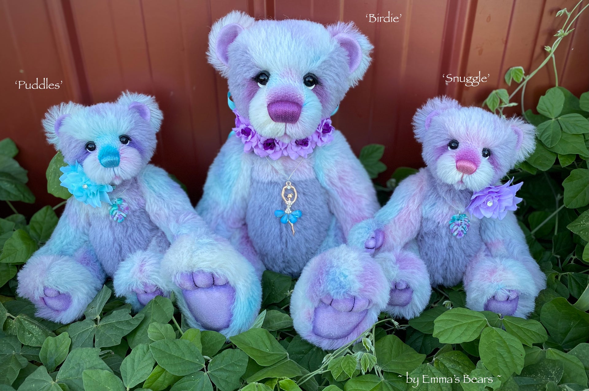 Puddles - 10" Hand-Dyed alpaca artist bear by Emma's Bears - OOAK