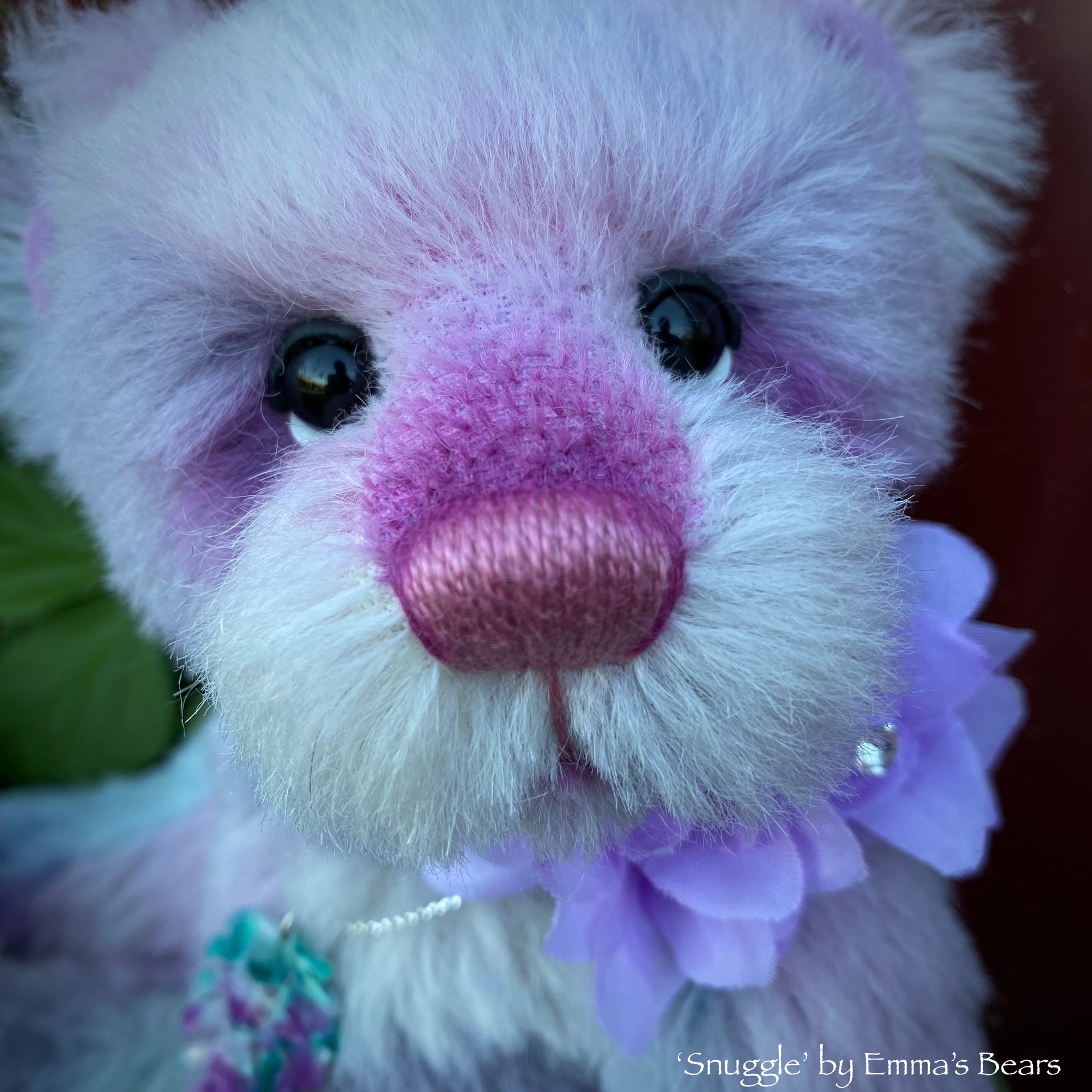 Snuggle - 10" Hand-Dyed alpaca artist bear by Emma's Bears - OOAK