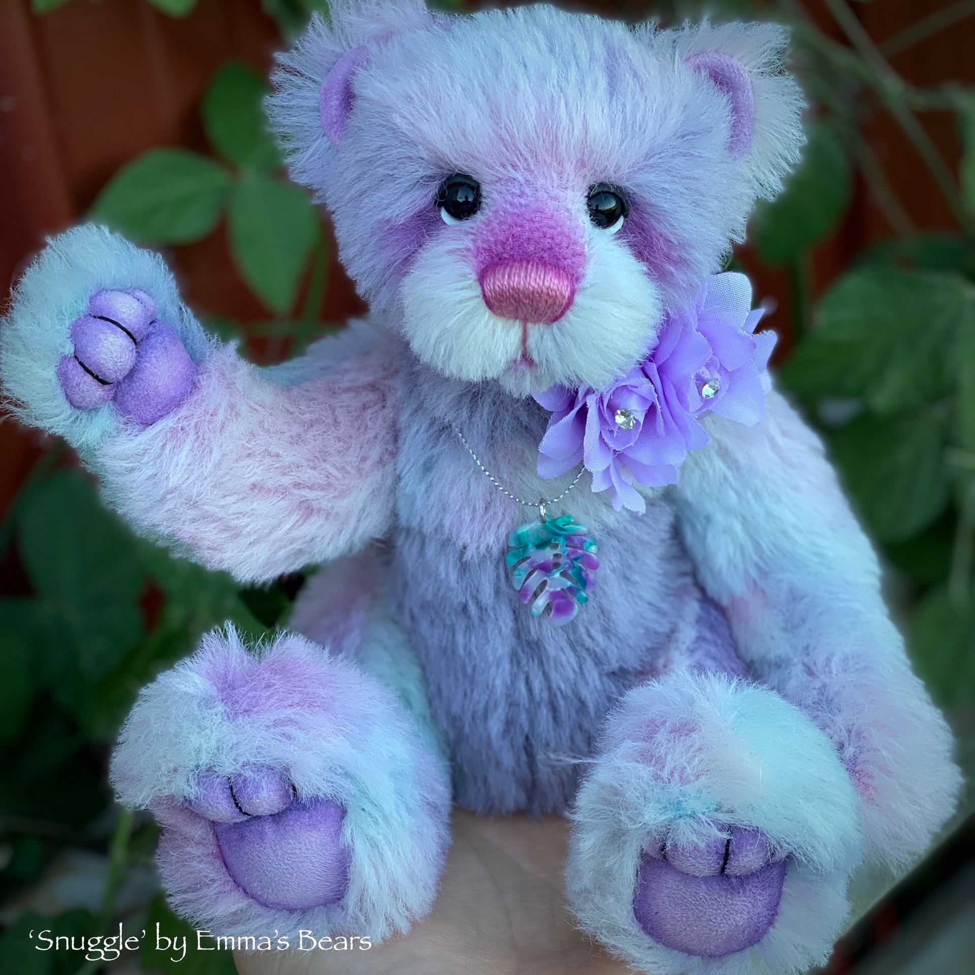 Snuggle - 10" Hand-Dyed alpaca artist bear by Emma's Bears - OOAK