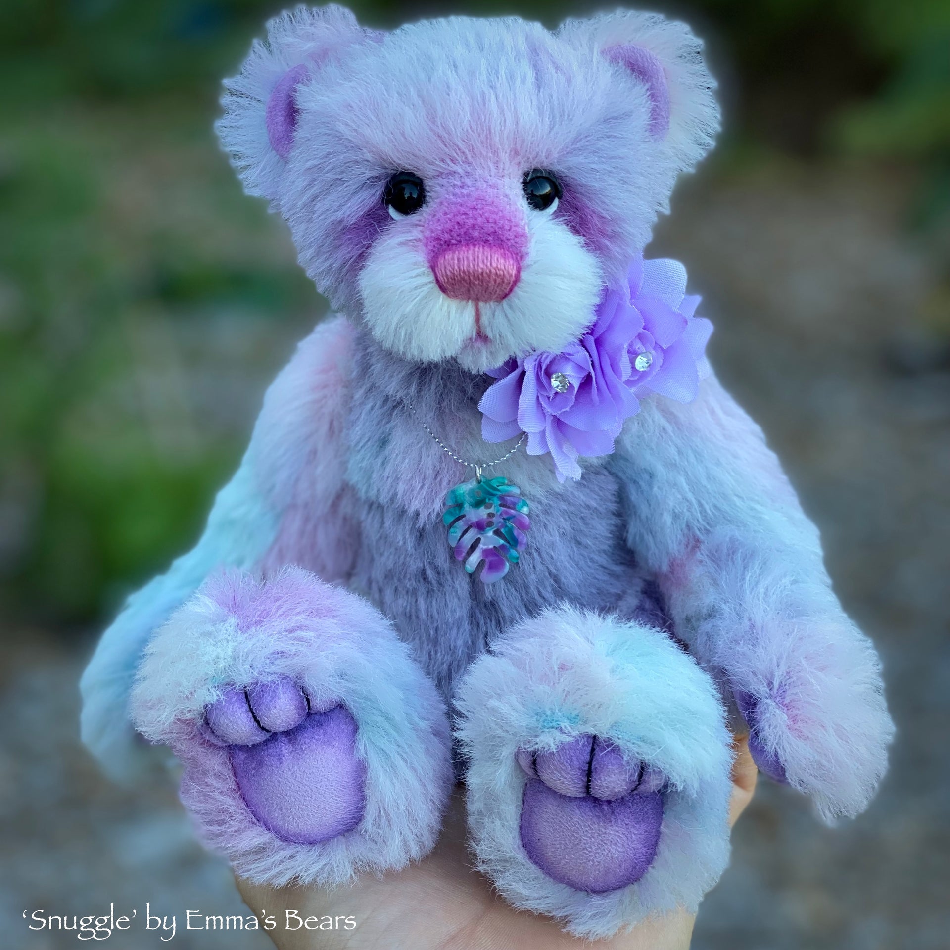 Snuggle - 10" Hand-Dyed alpaca artist bear by Emma's Bears - OOAK