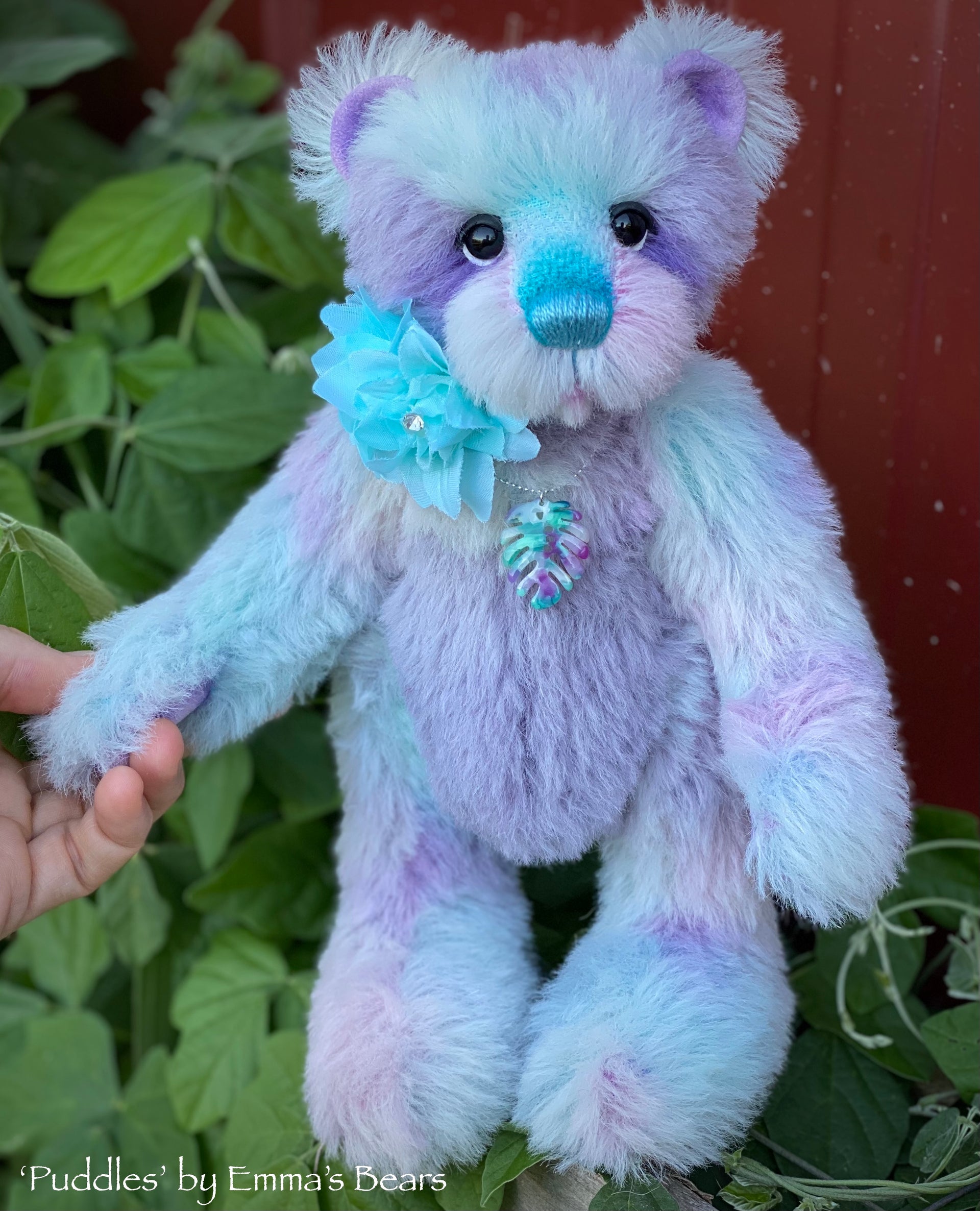 Puddles - 10" Hand-Dyed alpaca artist bear by Emma's Bears - OOAK