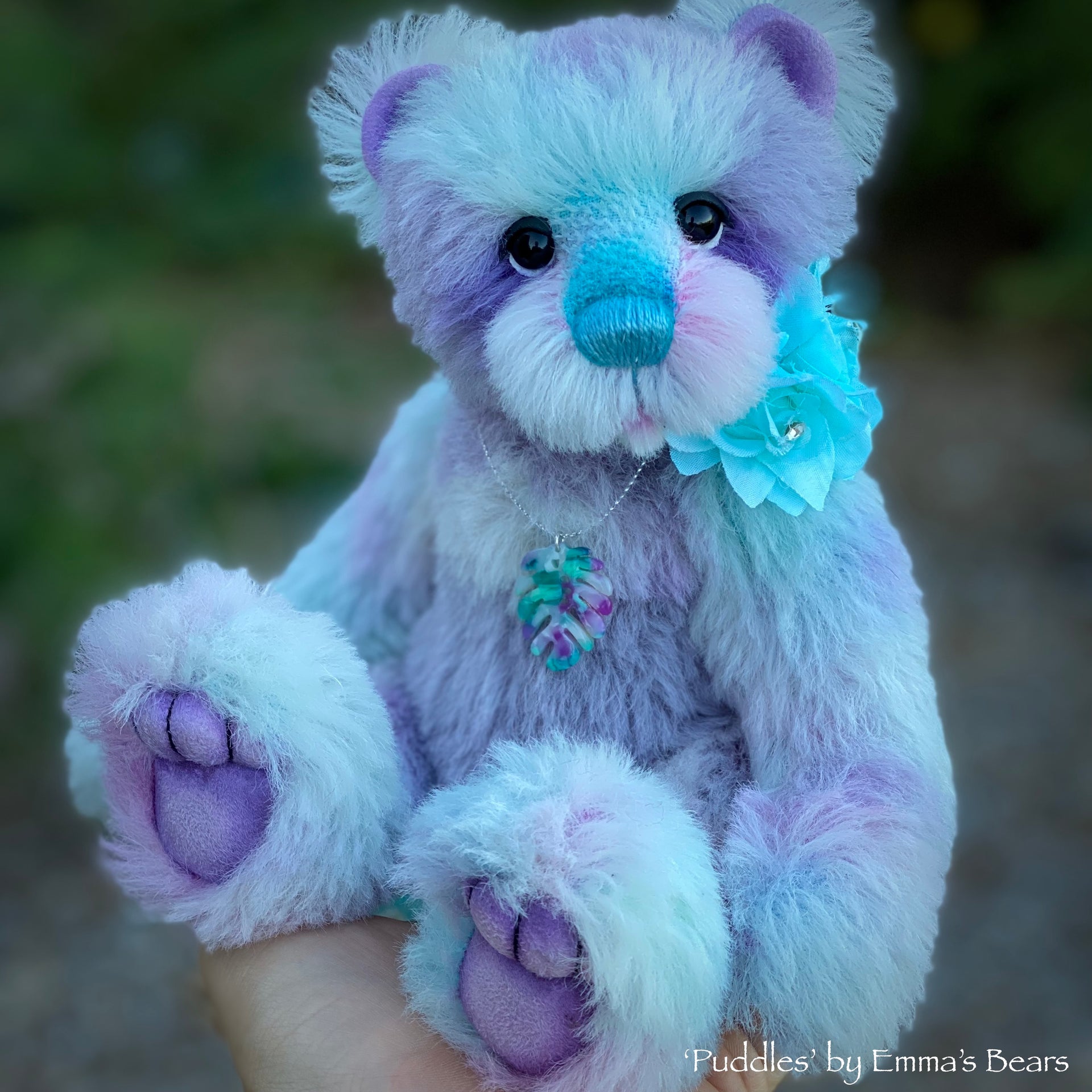 Puddles - 10" Hand-Dyed alpaca artist bear by Emma's Bears - OOAK