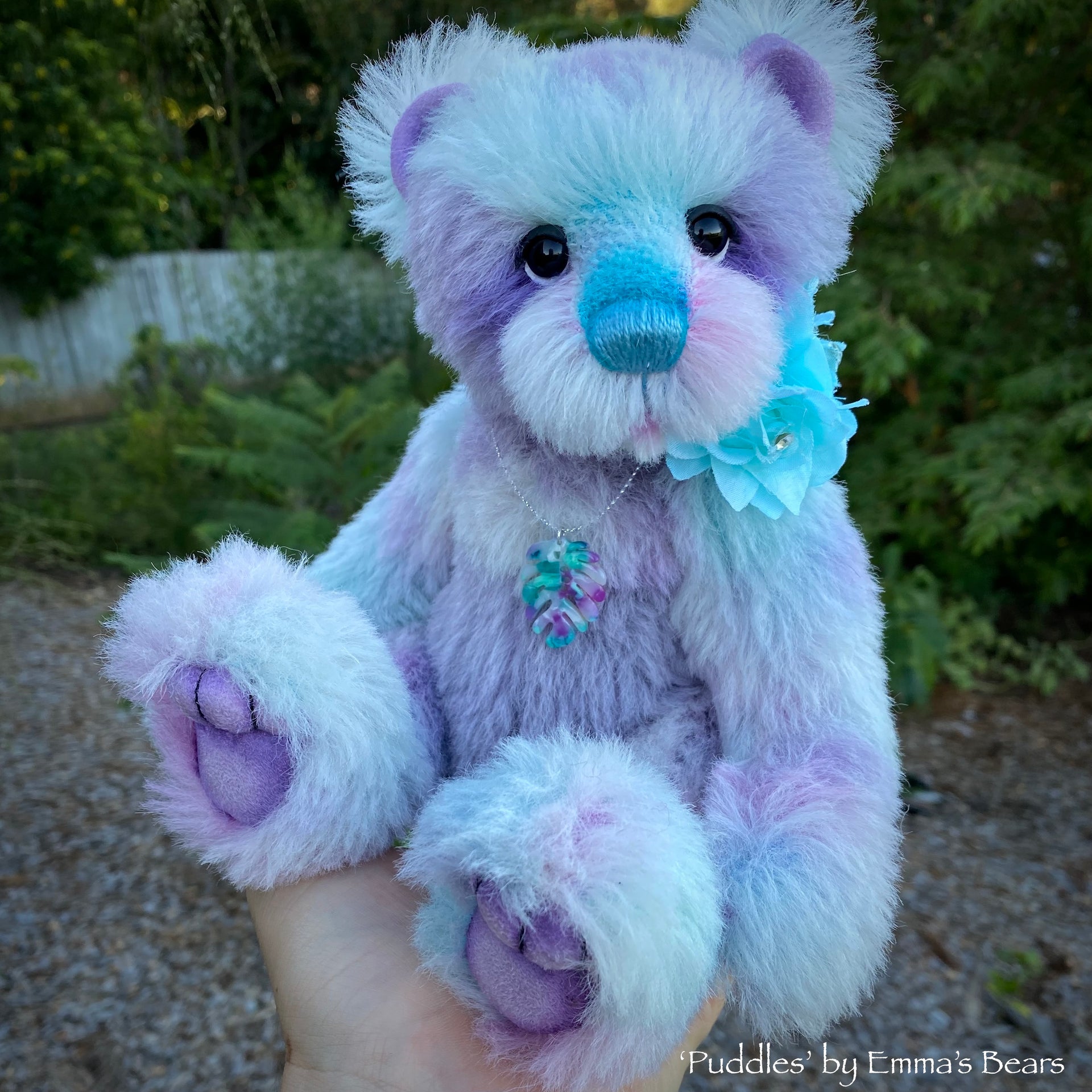 Puddles - 10" Hand-Dyed alpaca artist bear by Emma's Bears - OOAK