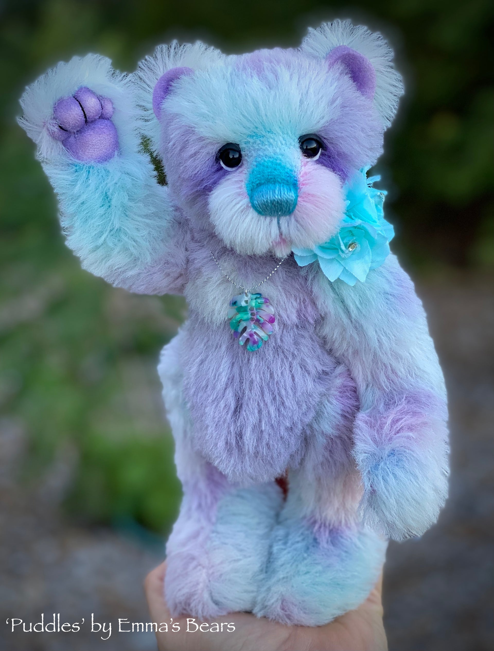 Puddles - 10" Hand-Dyed alpaca artist bear by Emma's Bears - OOAK