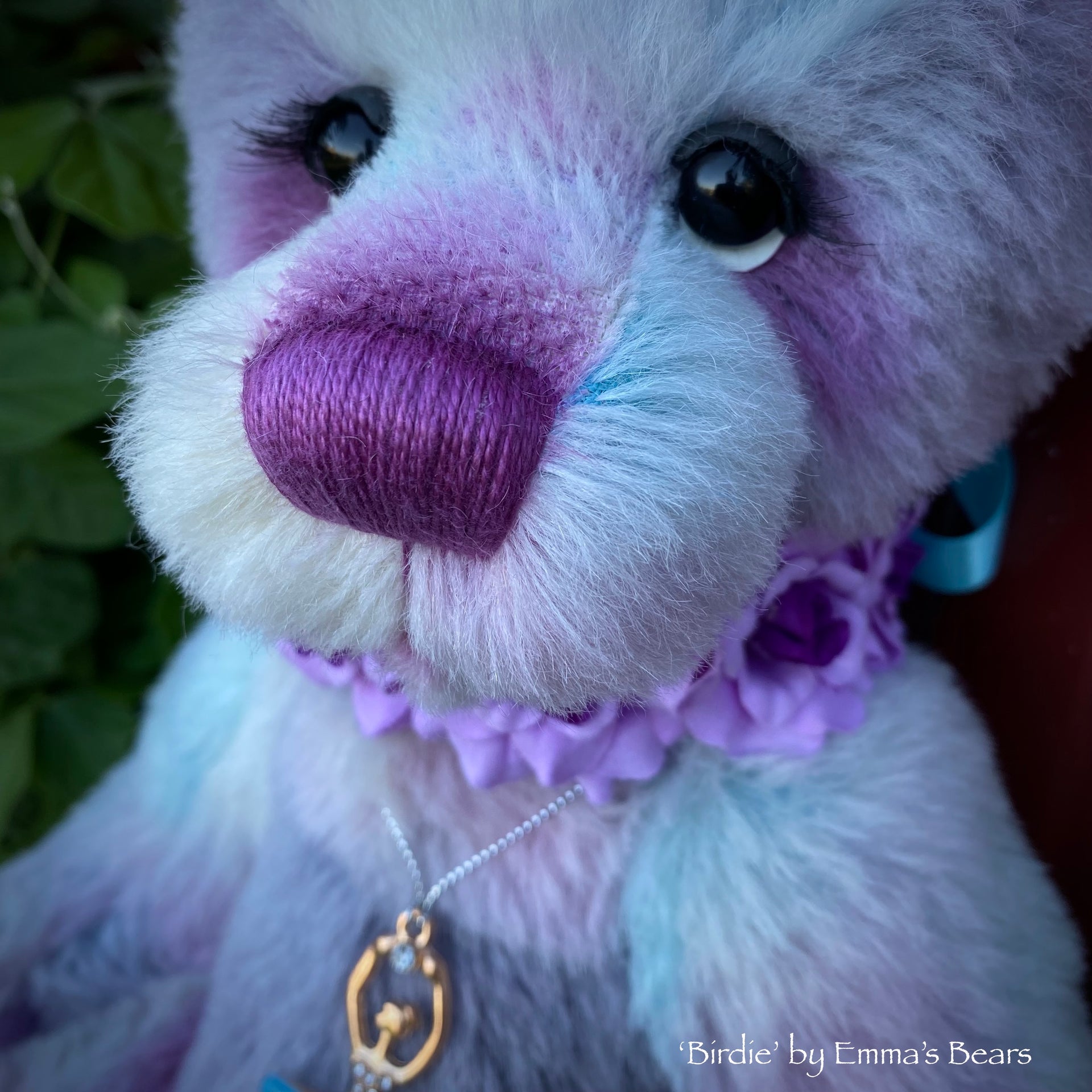 Birdie - 16" Hand-Dyed alpaca artist bear by Emma's Bears - OOAK