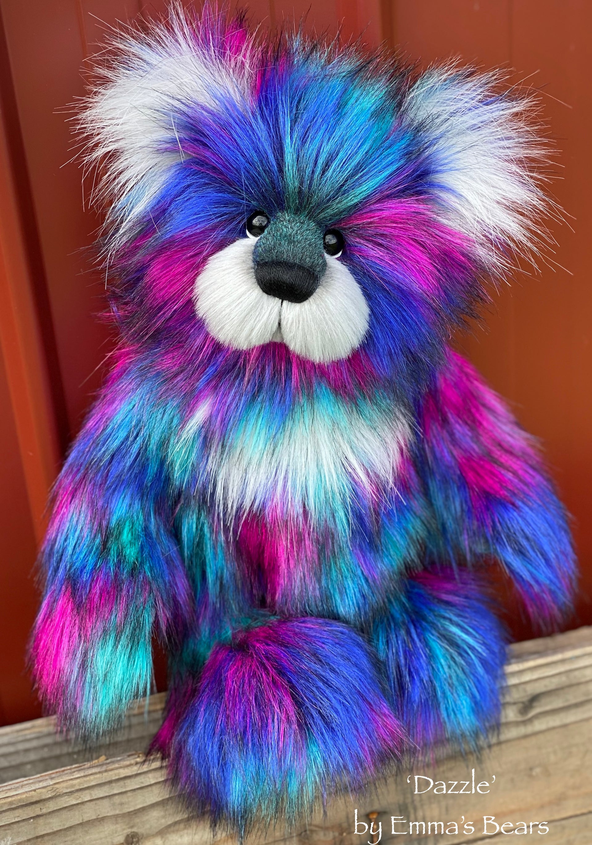 Dazzle - 15" faux fur bear by Emmas Bears - OOAK
