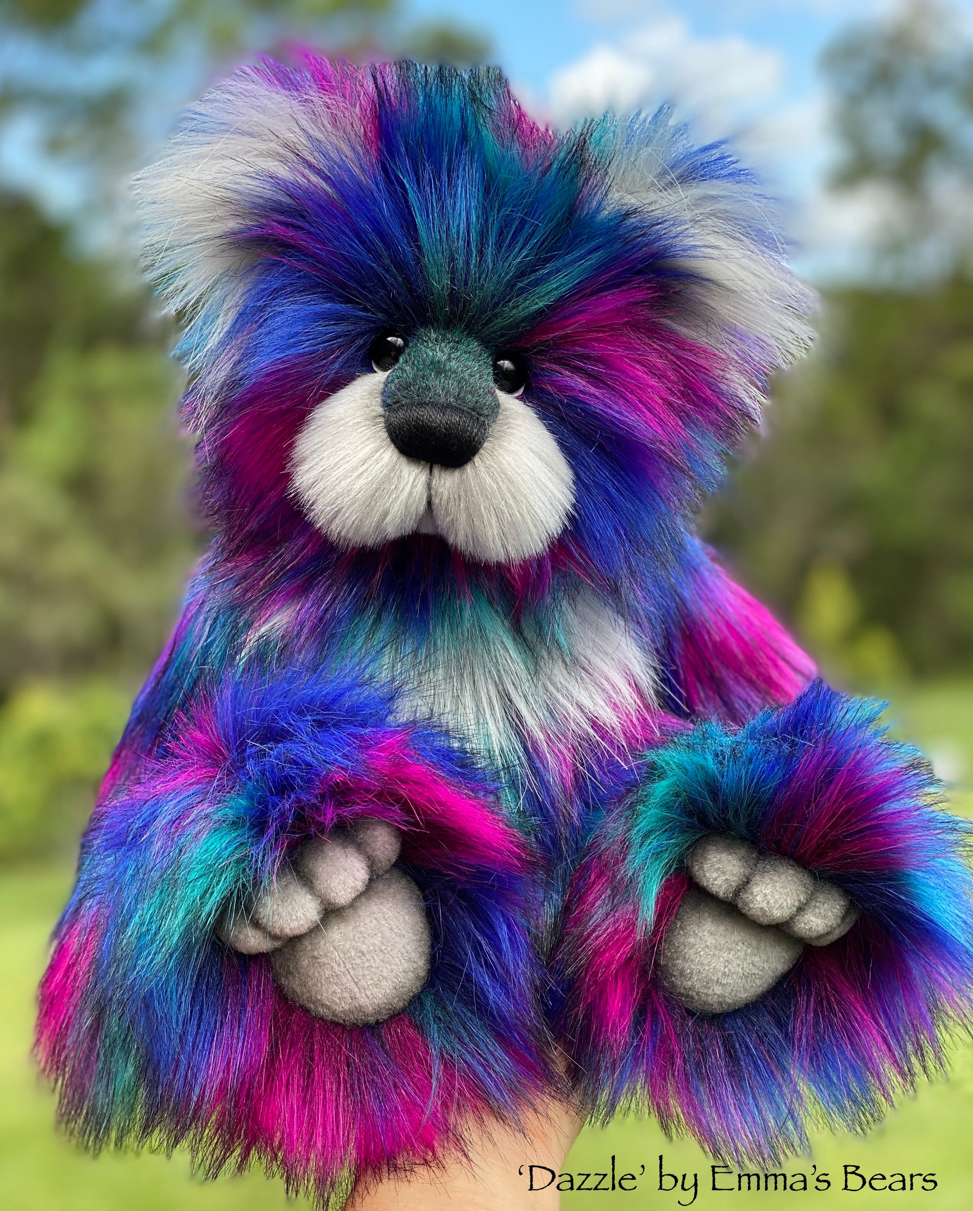 Dazzle - 15" faux fur bear by Emmas Bears - OOAK