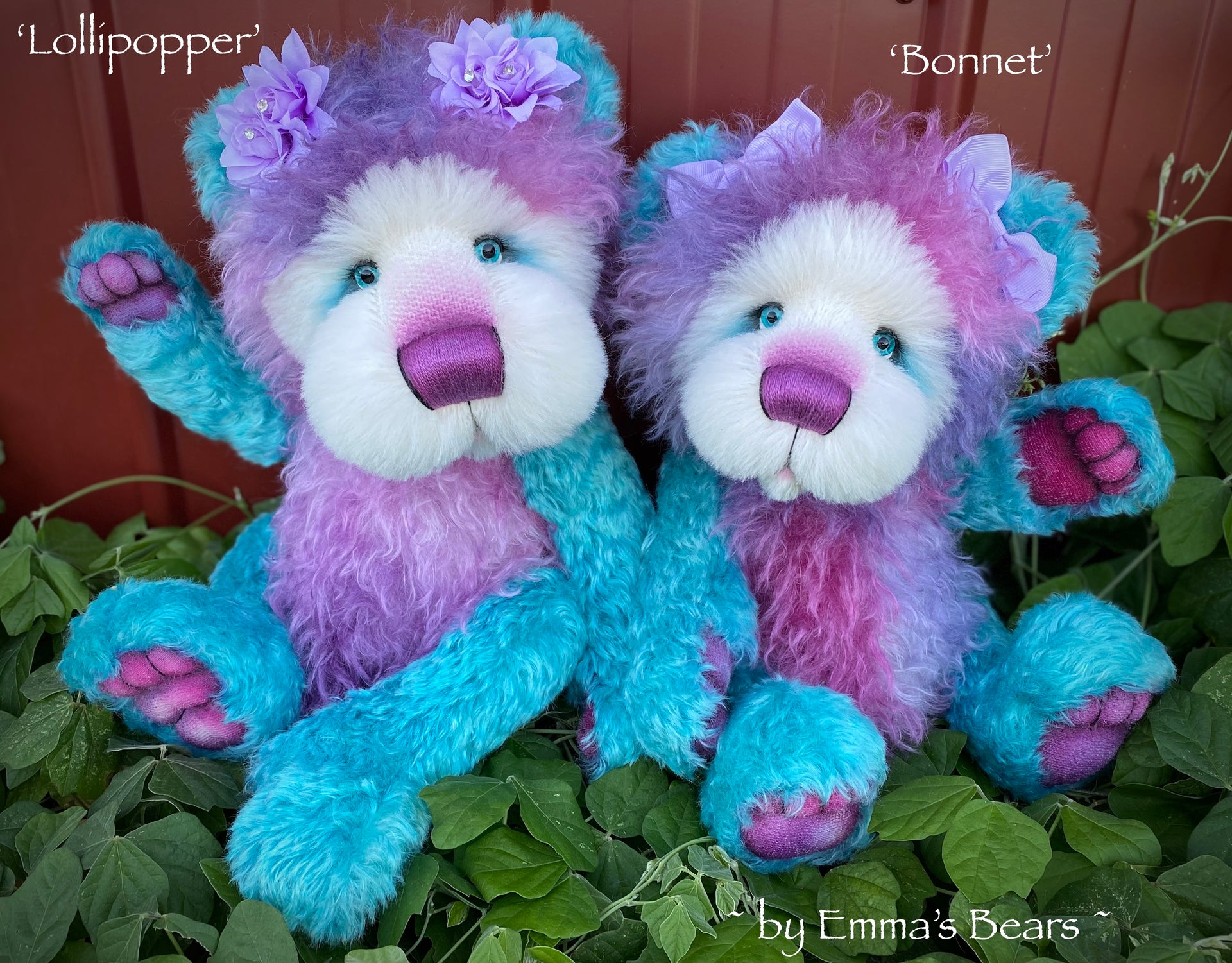 Lollipopper - 17" Hand-Dyed Curlylocks Mohair Artist Bear by Emma's Bears - OOAK