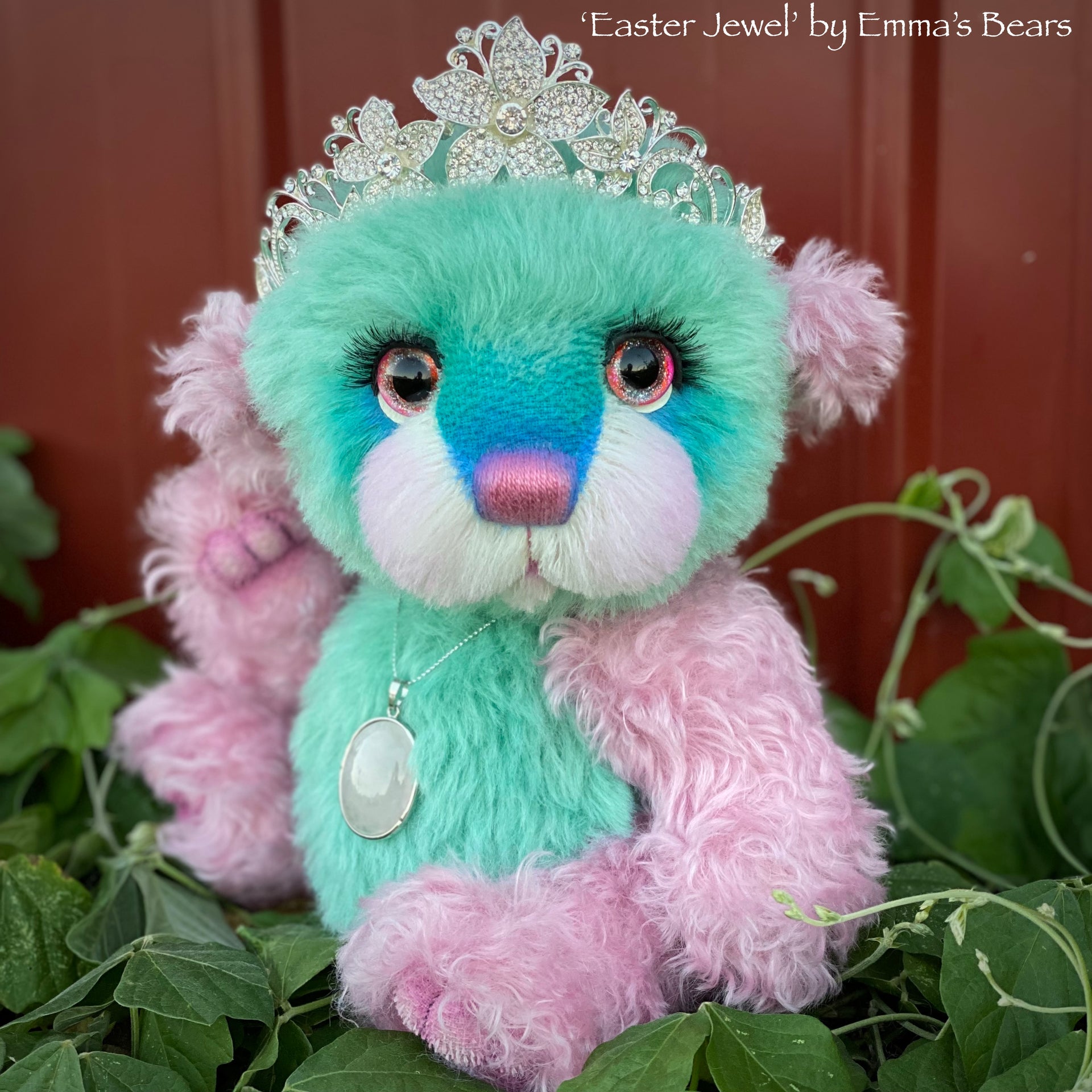 Easter Jewel - 11" Hand-Dyed Kid Mohair and Alpaca Artist Bear by Emma's Bears - OOAK